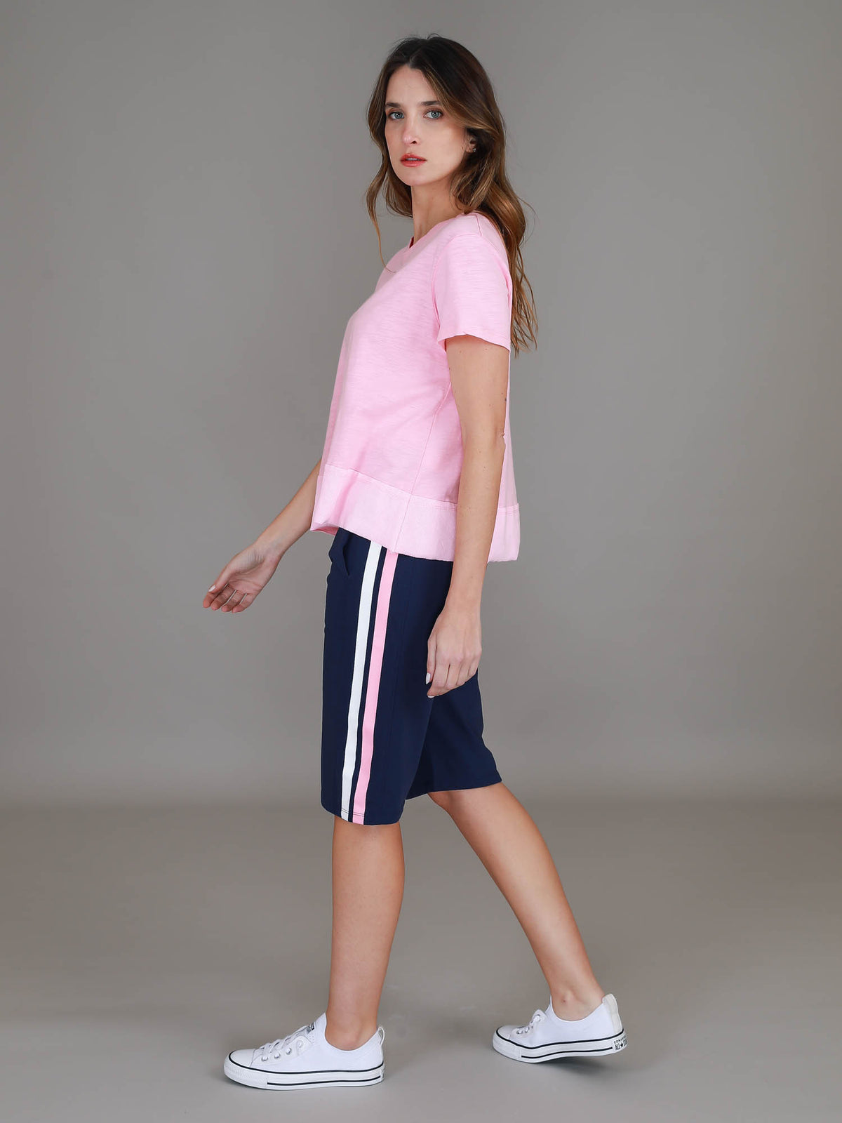pink boxy crop top #color_powder pink