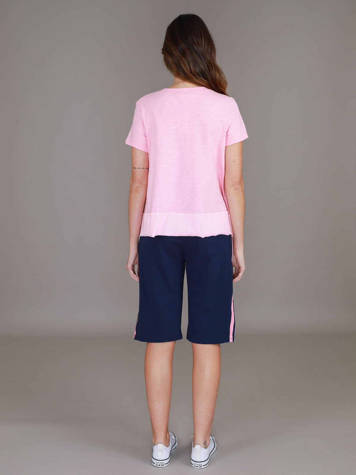 light pink crop t shirt #color_powder pink
