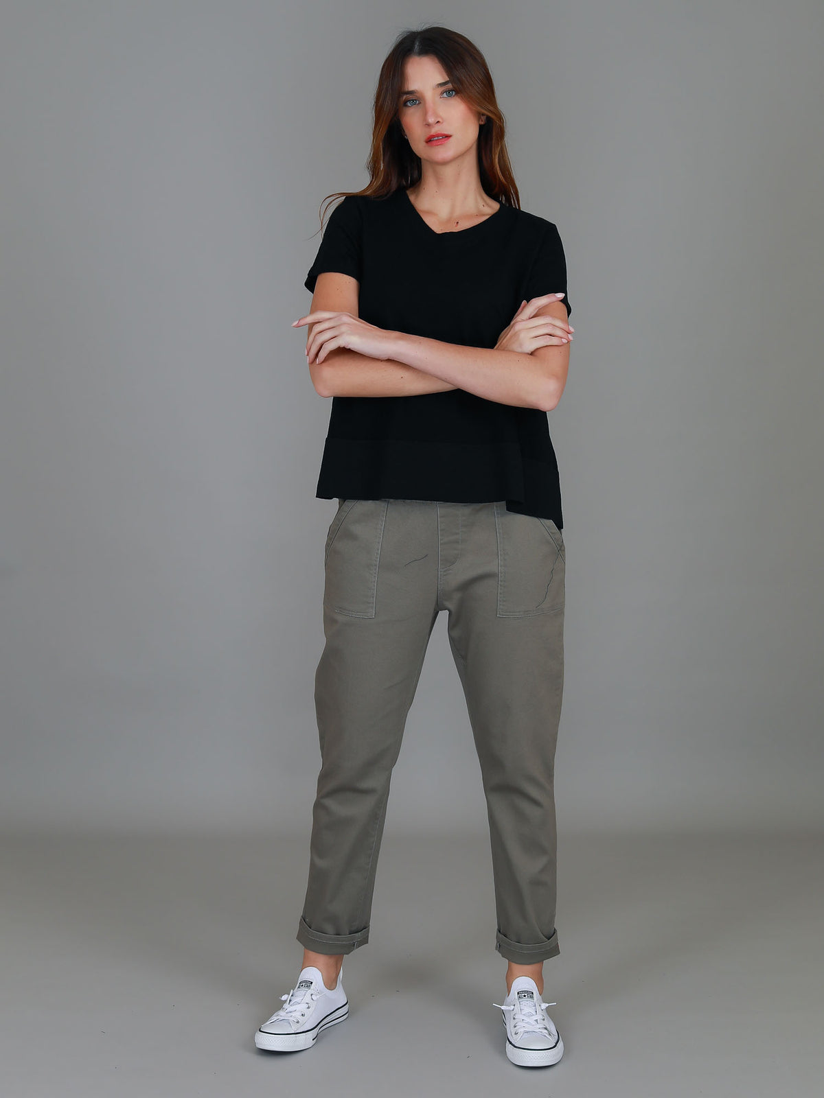 short sleeve crop tee