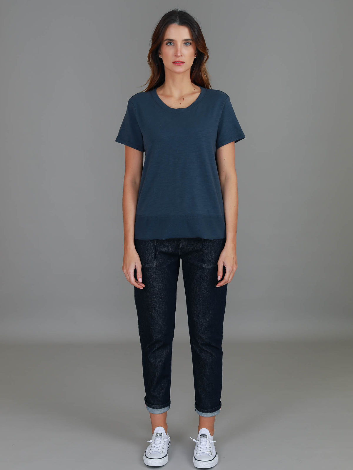 indigo crop top