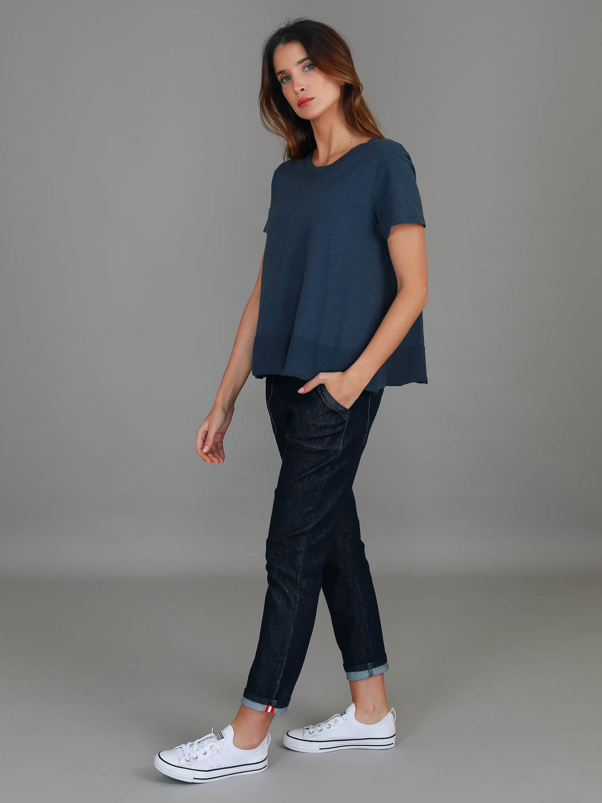 navy tee women