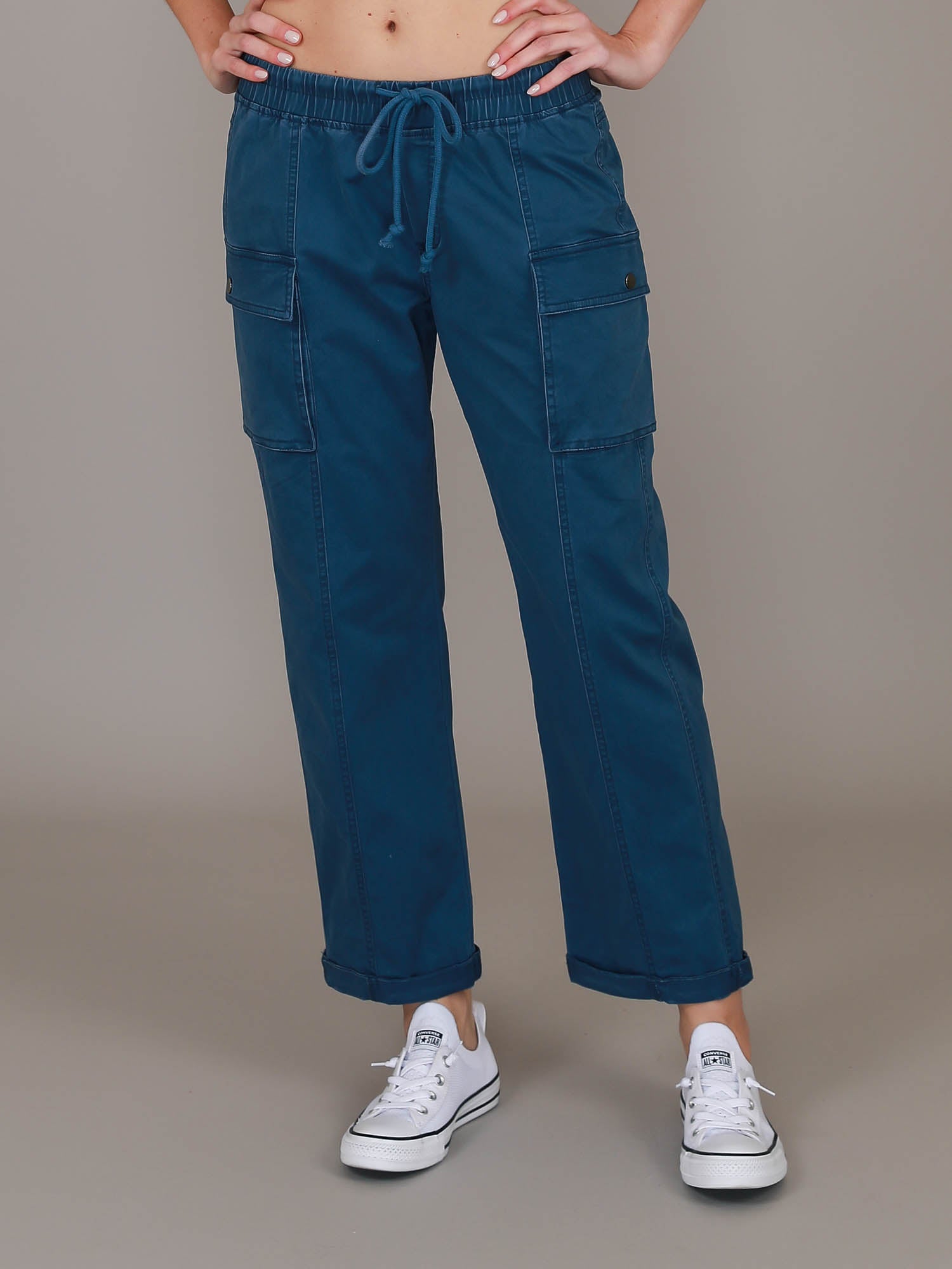 womens navy cargo pants #color_navy