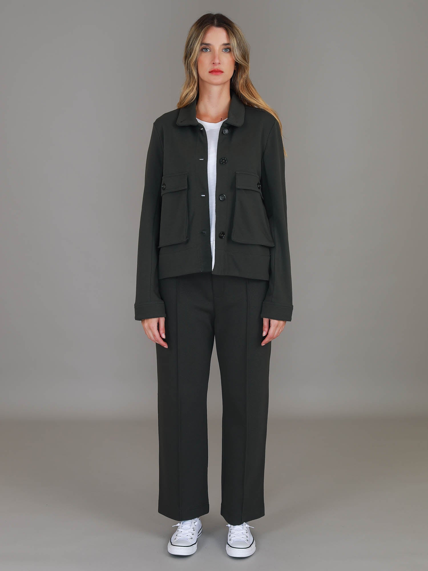 cotton utility jacket #color_dark khaki