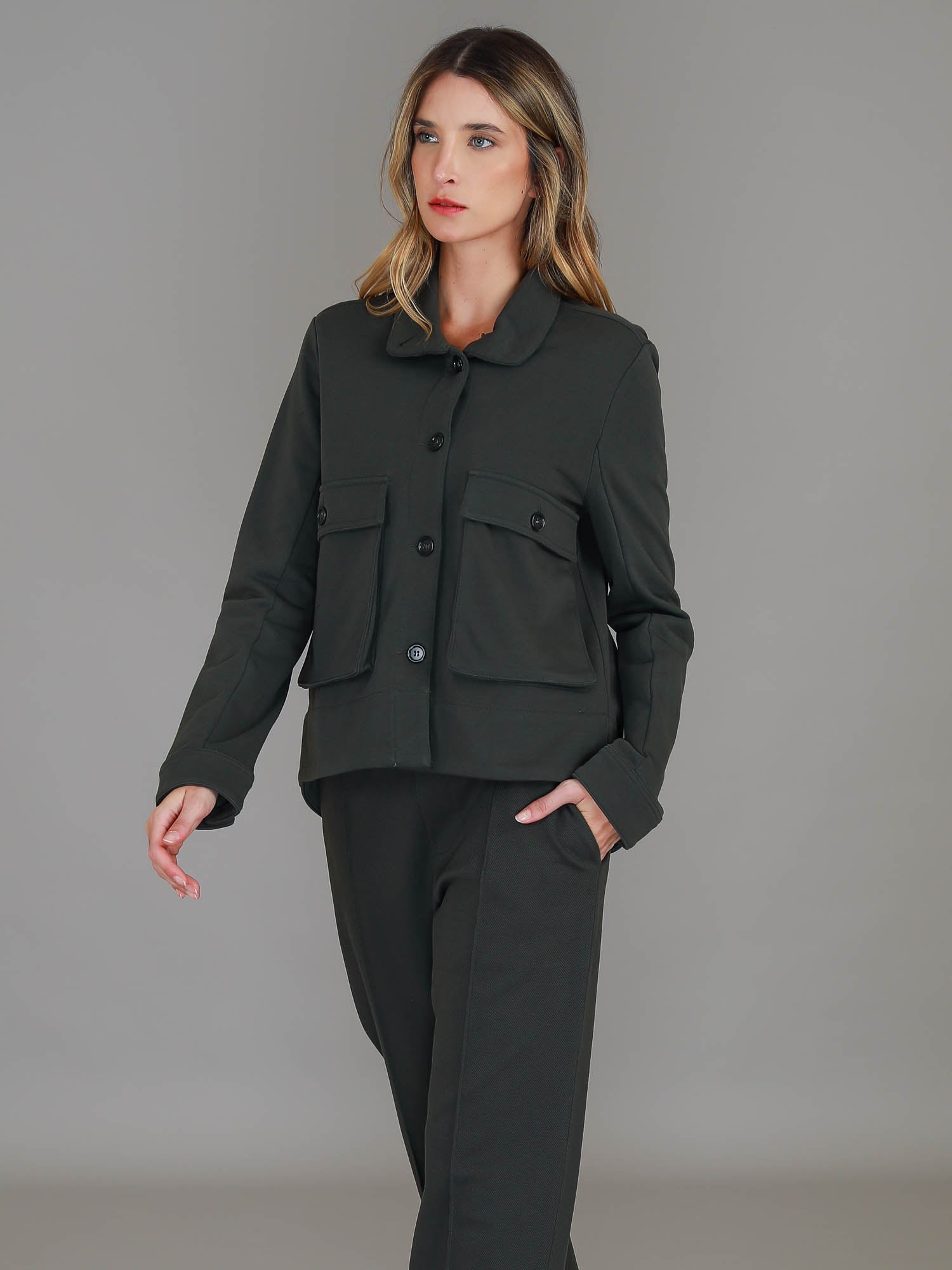 womens utility jacket #color_dark khaki