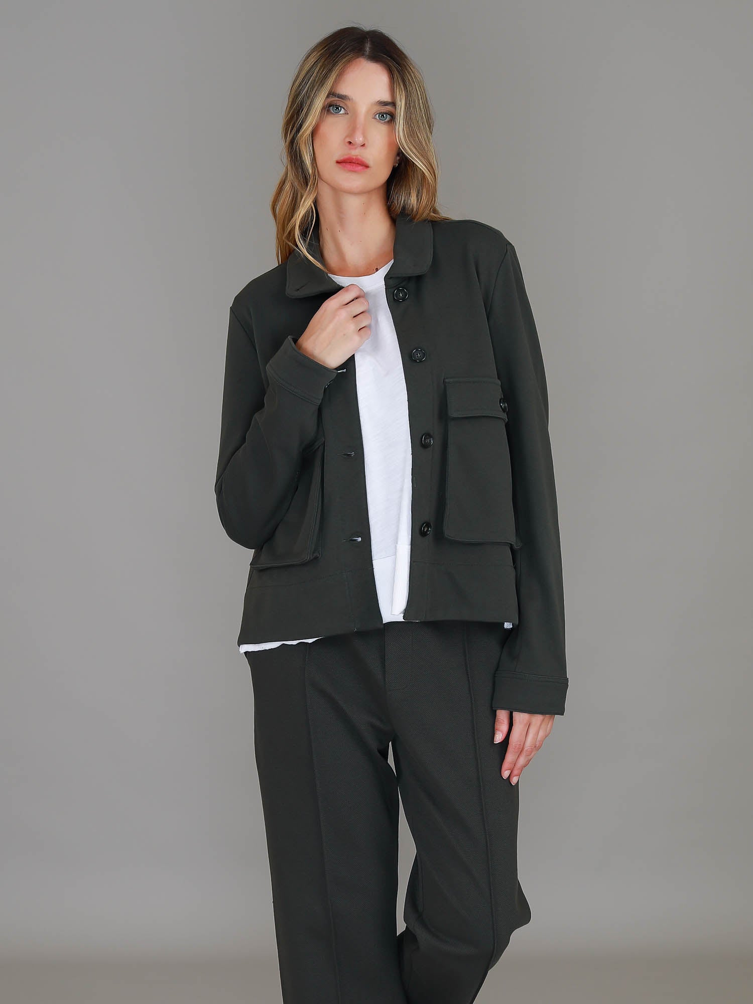 utility jacket #color_dark khaki