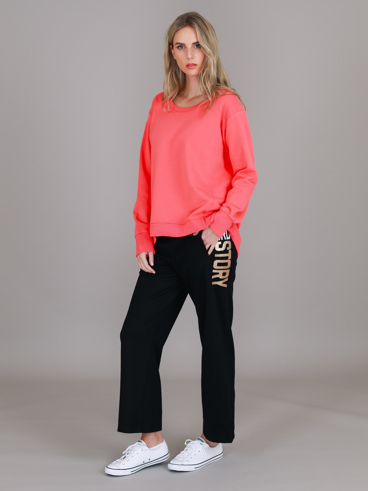 red womens jumper #color_poppy red