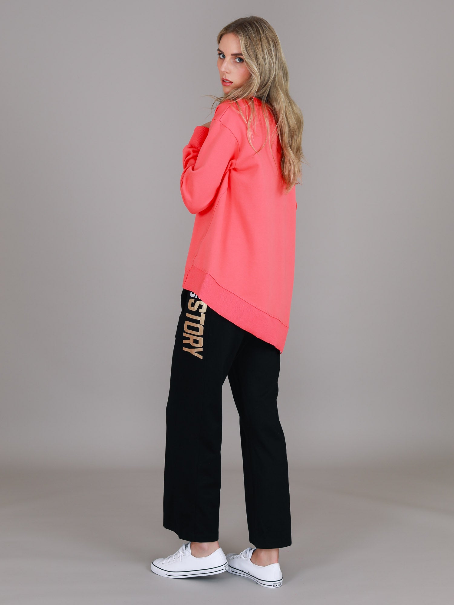 plain jumper womens #color_poppy red