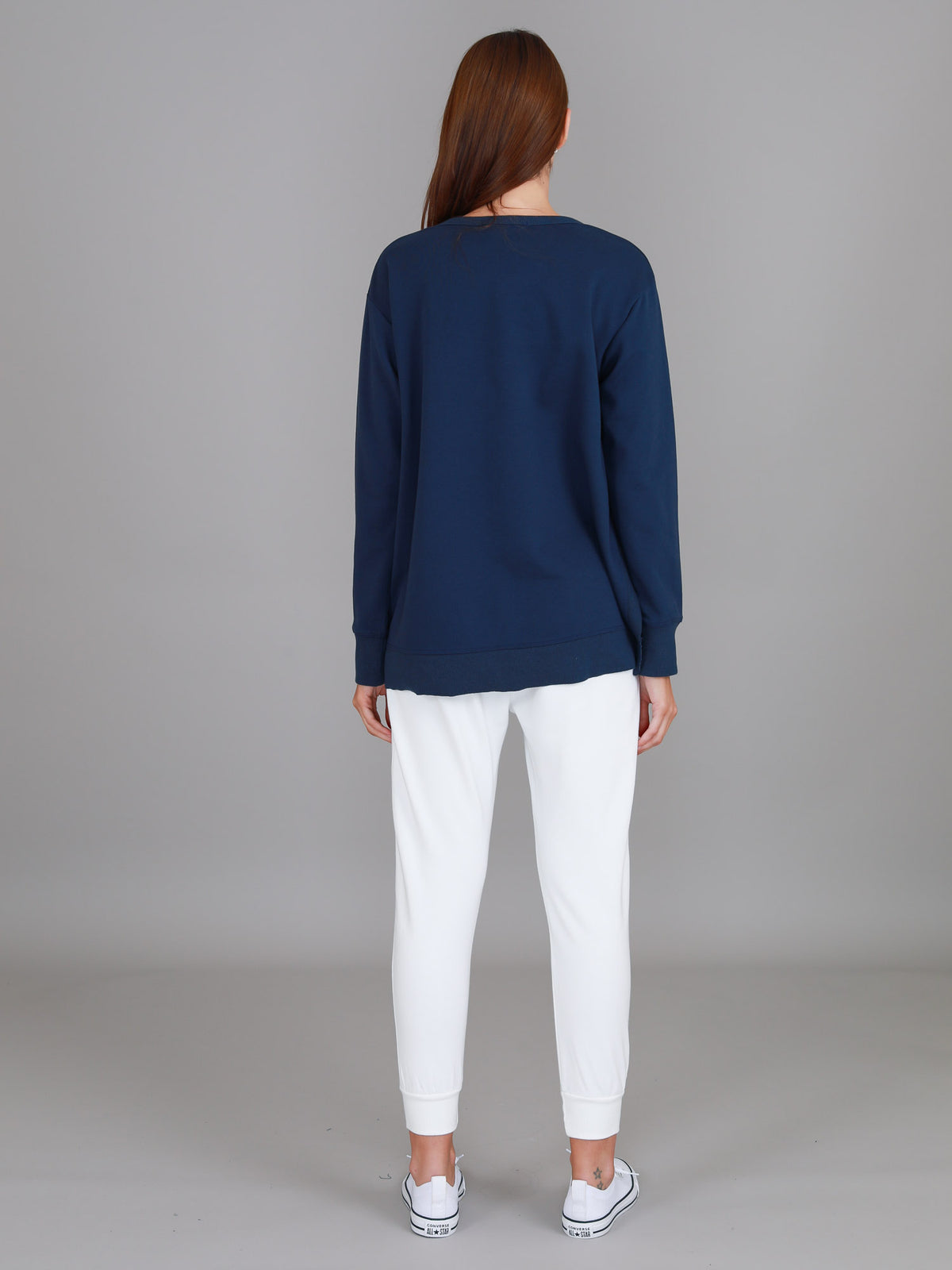 indigo oversize sweatshirt