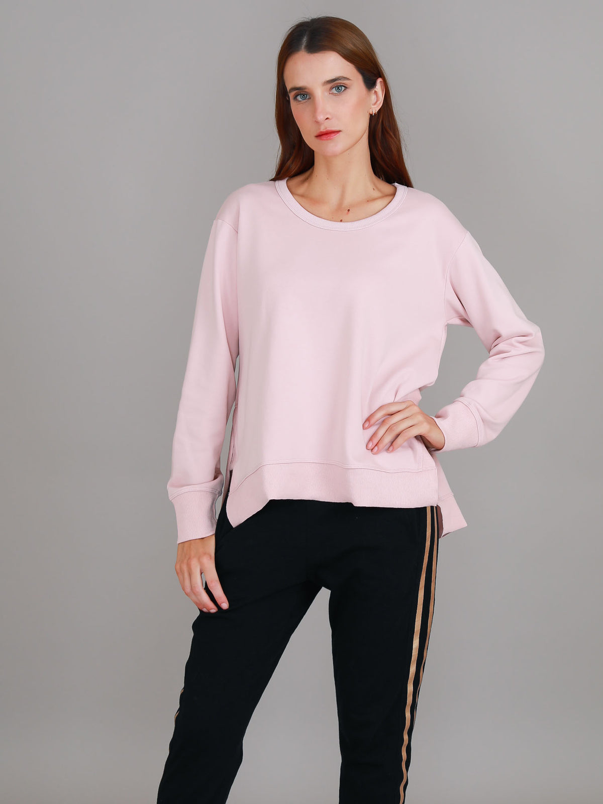 marshmallow sweatshirt side split