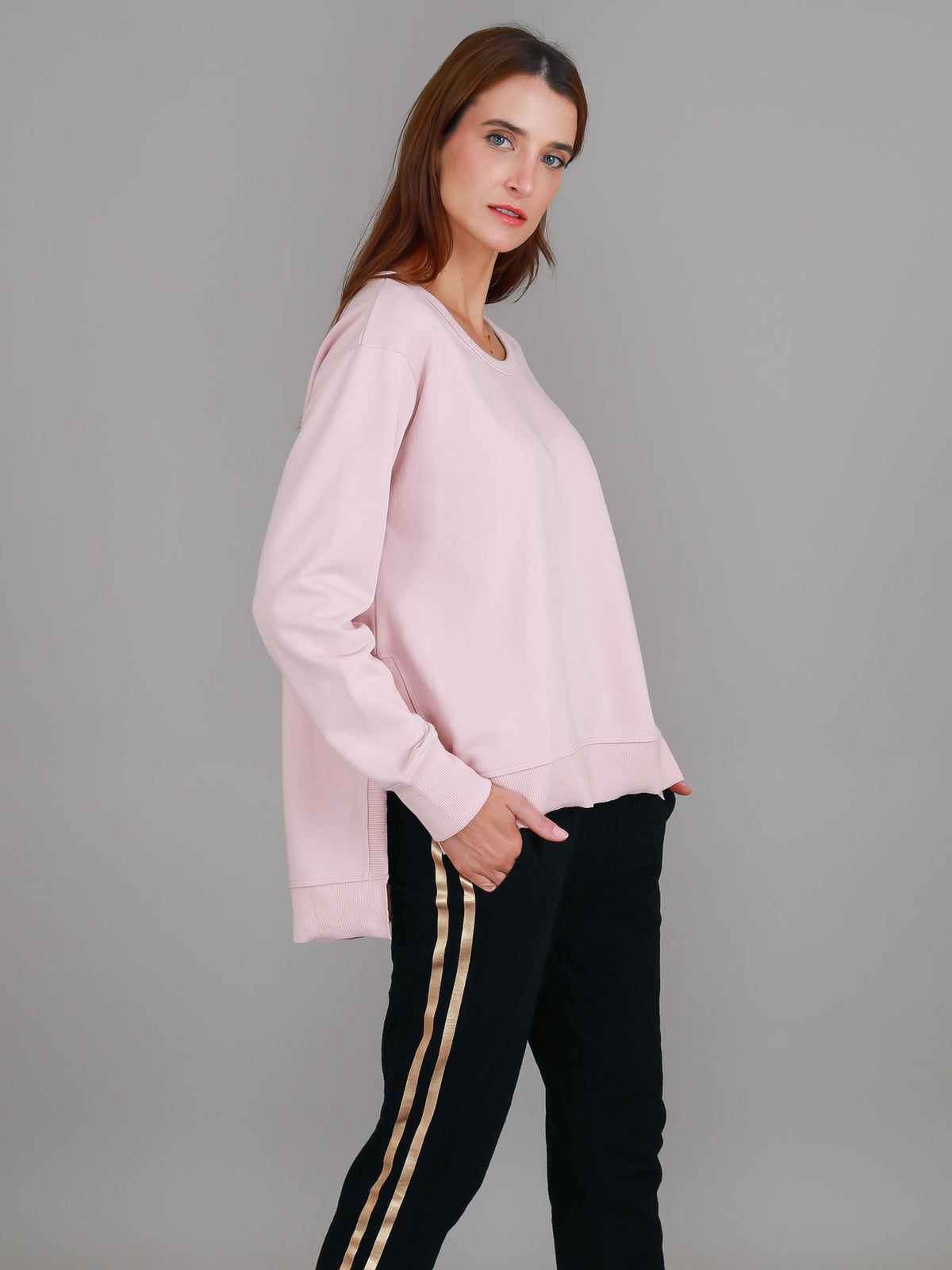 marshmallow crew neck sweatshirt