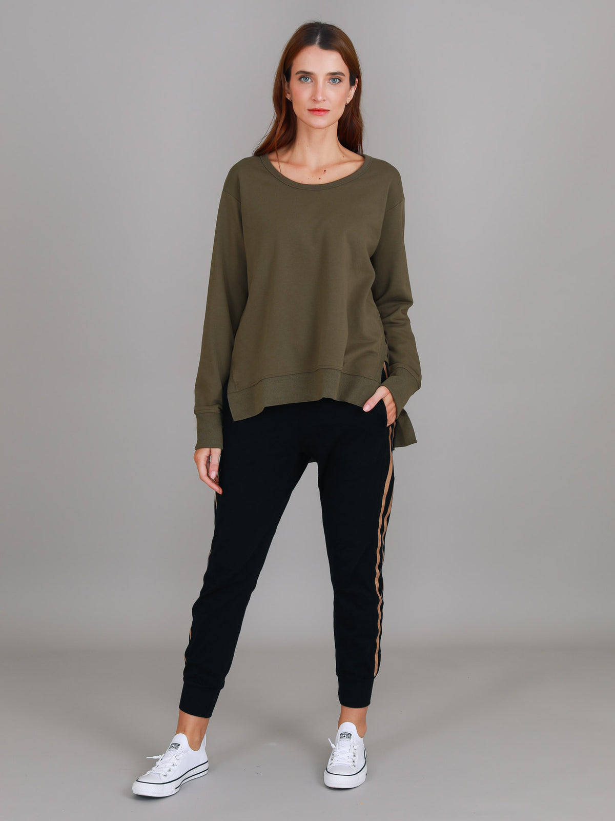 sage french terry sweatshirt