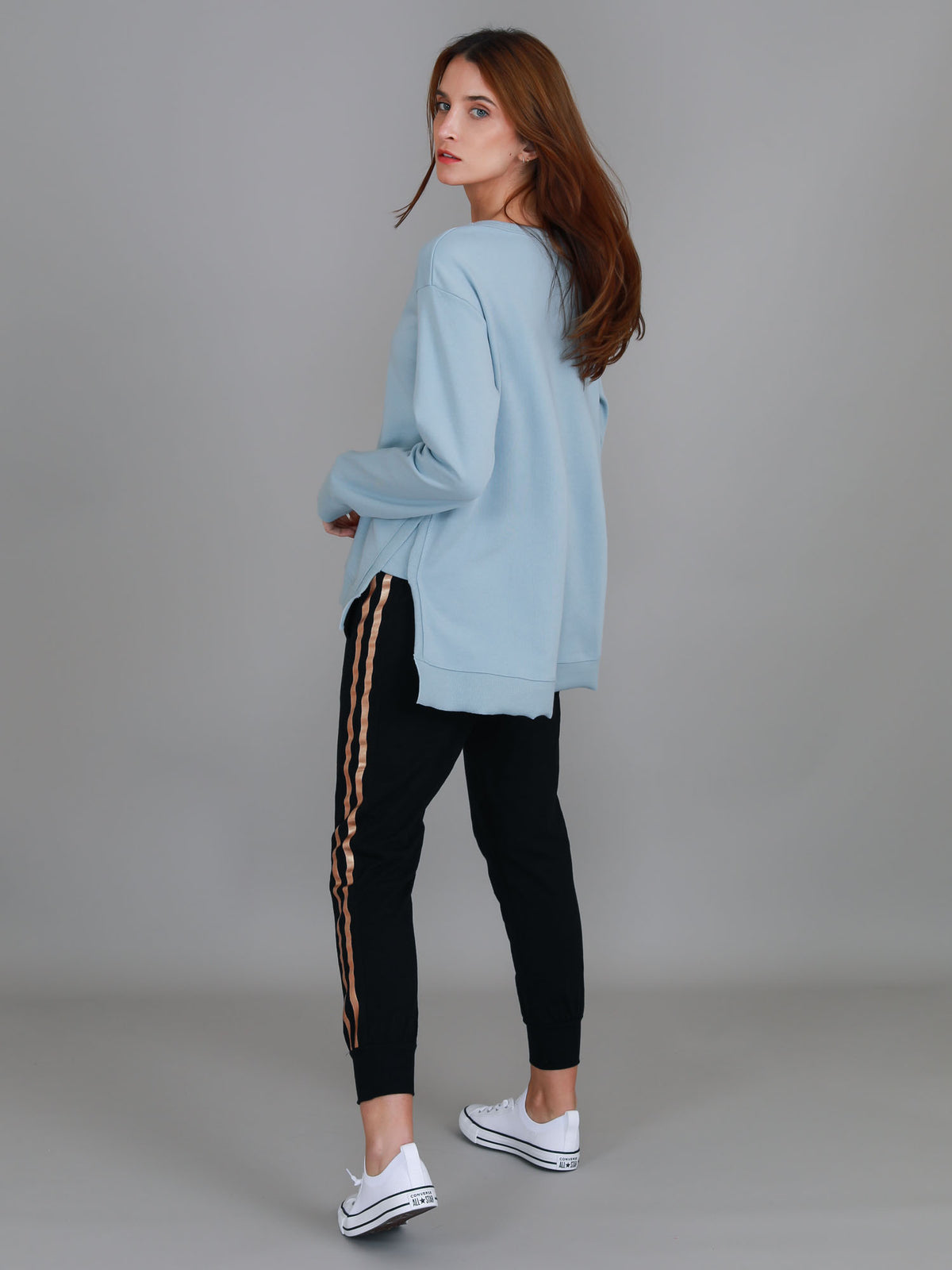 storm blue french terry sweatshirt