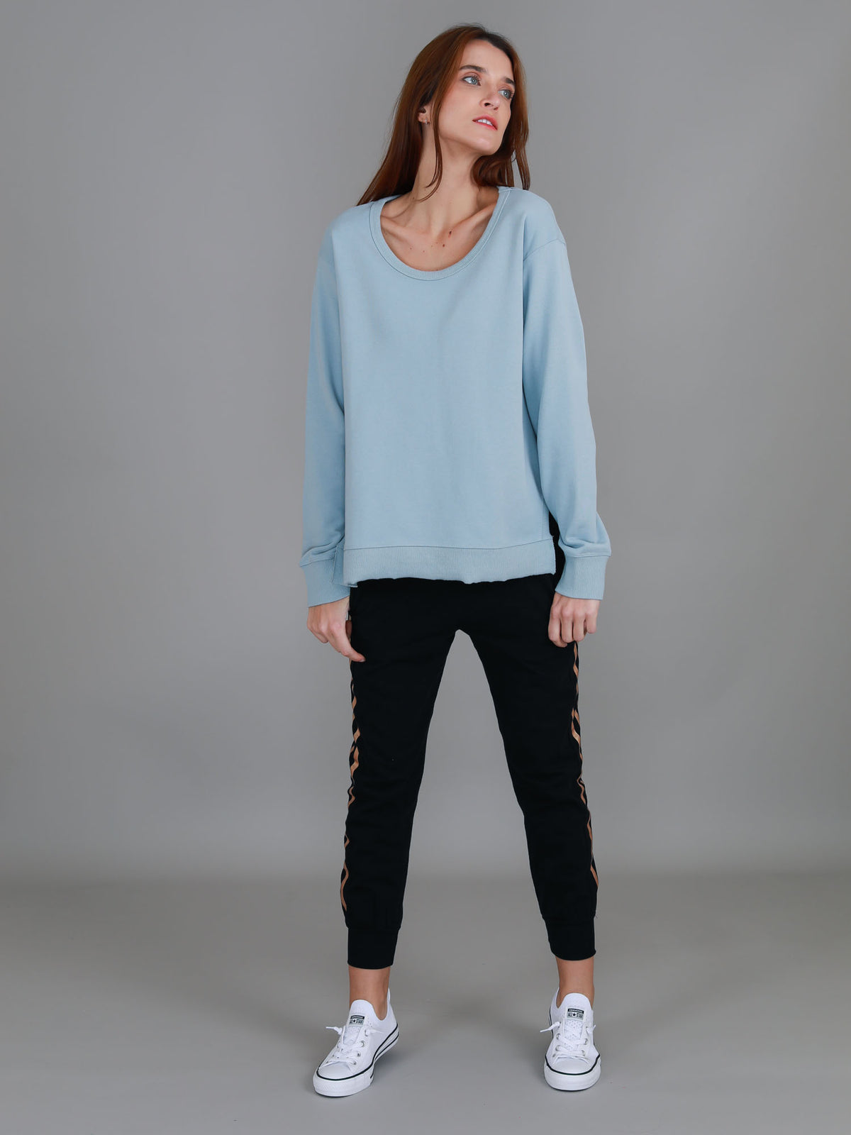 blue crew sweatshirt women