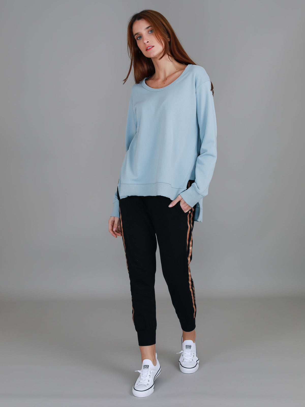 storm blue crewneck jumper
