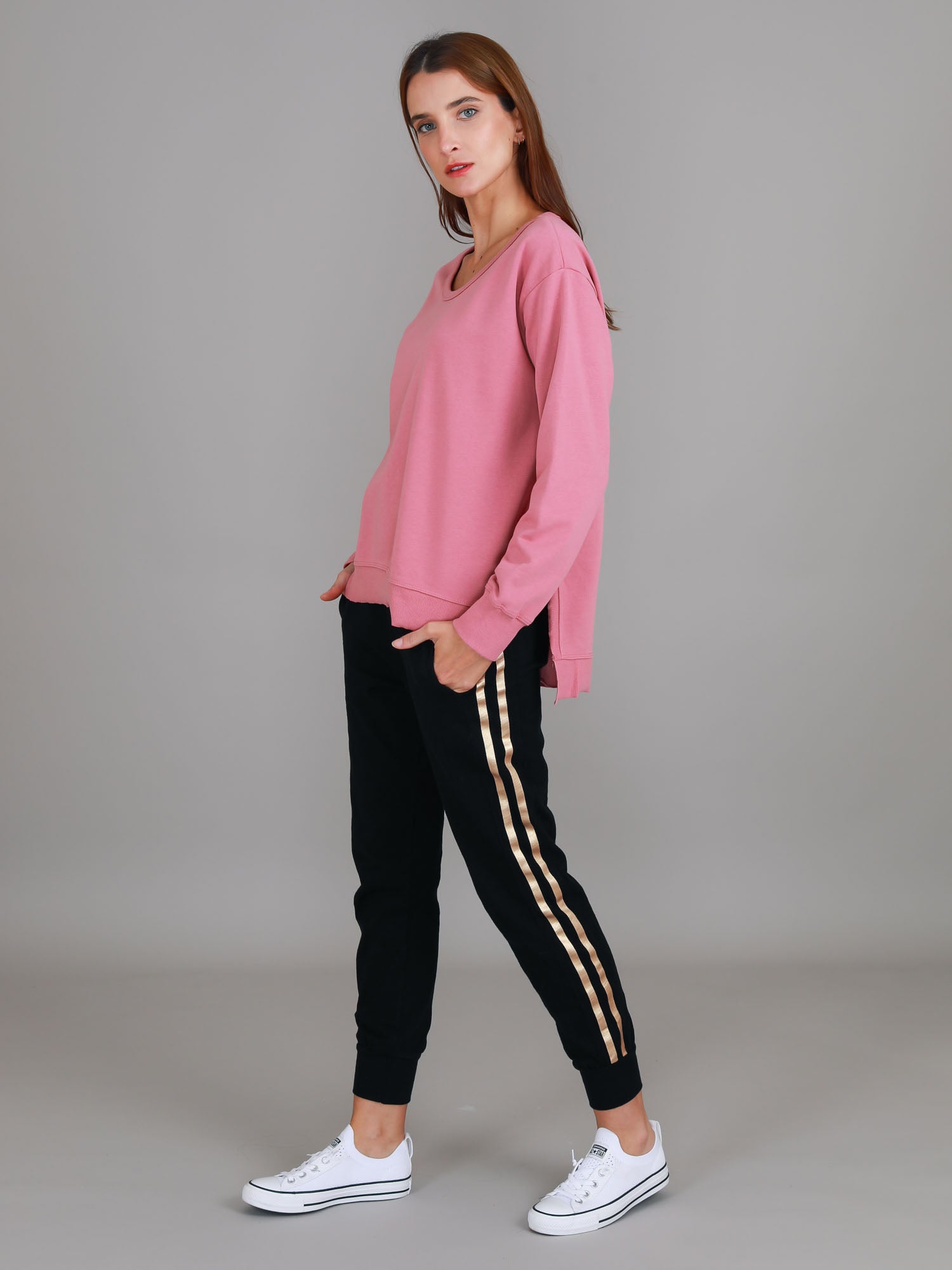 women sweatshirt #color_tango pink