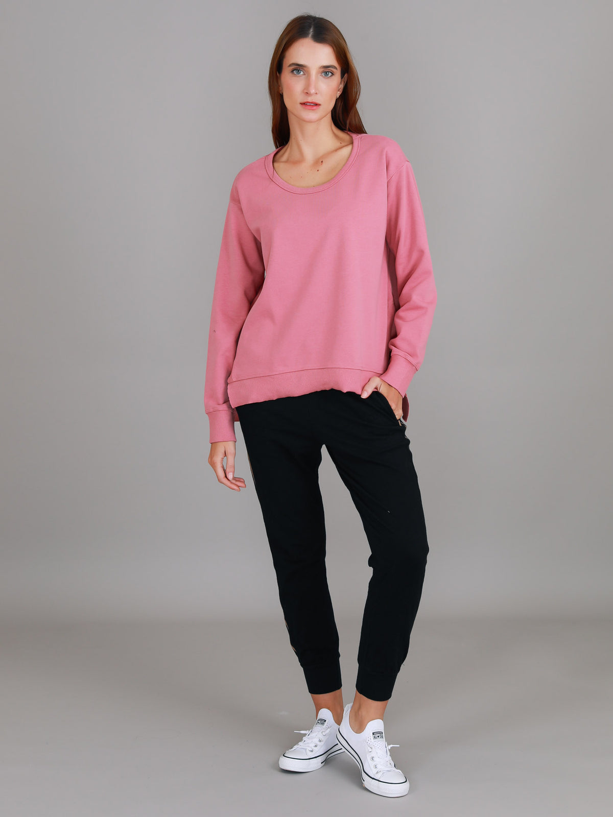 pink crew sweatshirt tango