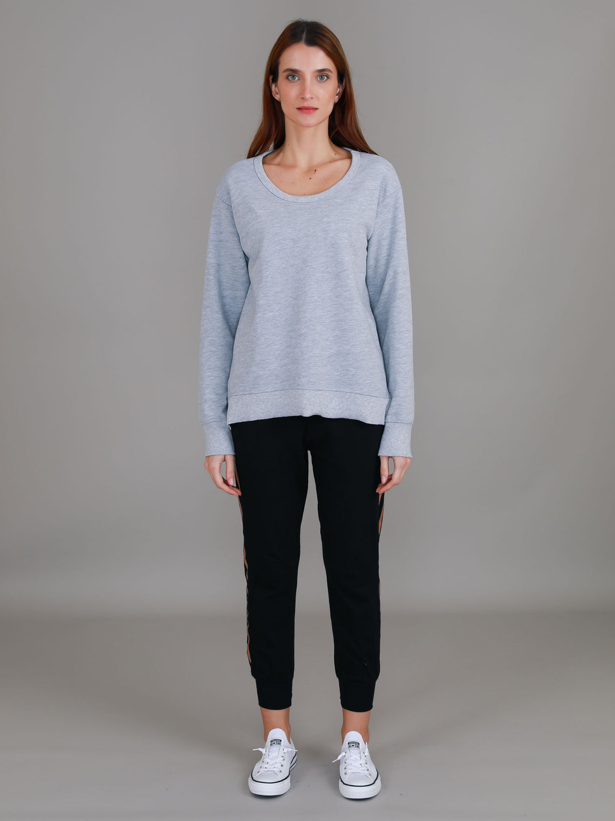 grey marle crewneck sweatshirt