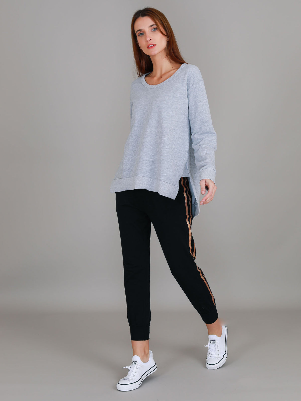 grey french terry sweatshirt