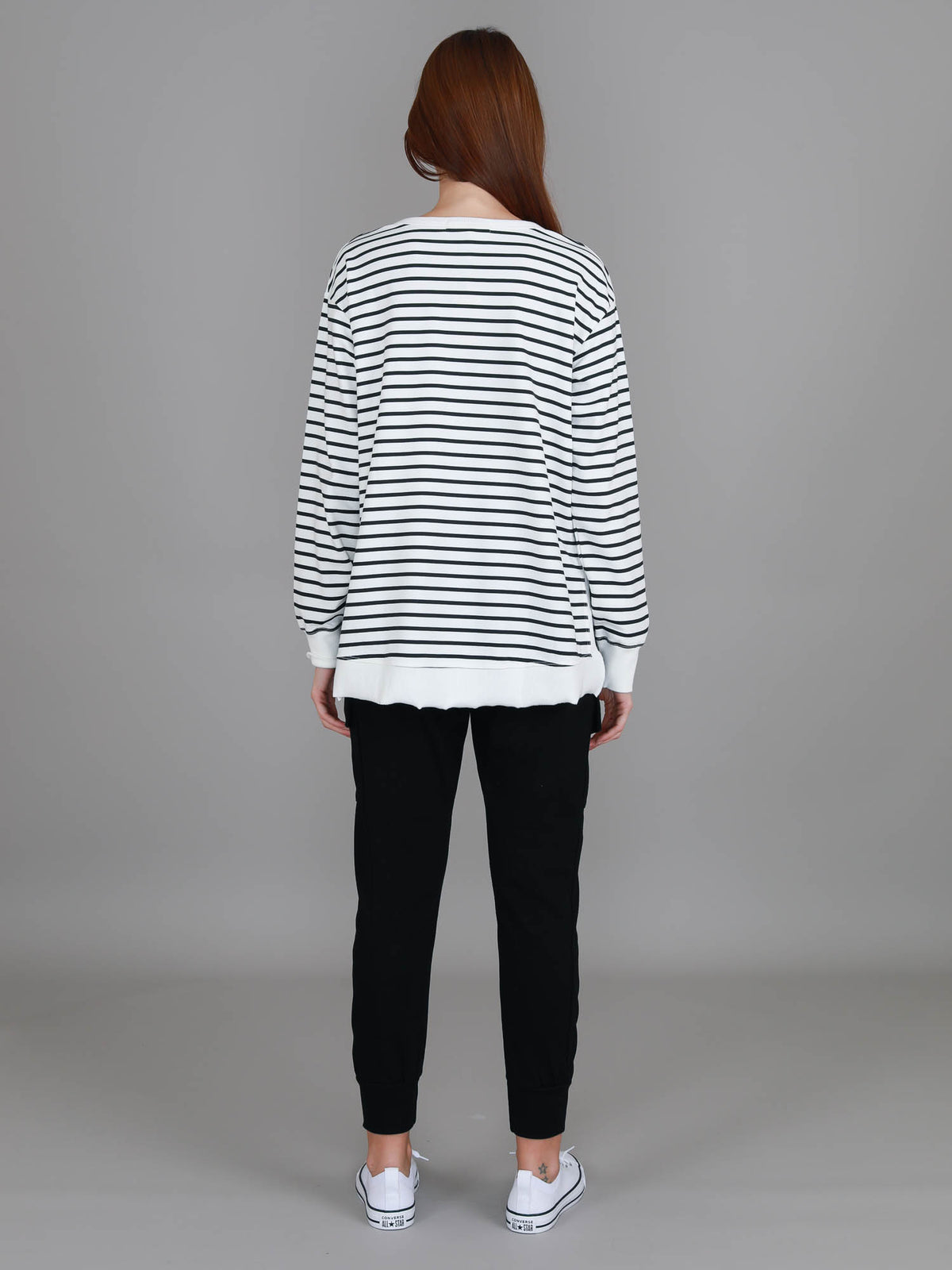 stripe oversize sweatshirt