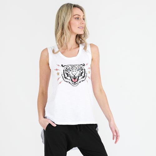 Isabelle Tiger Bolt Tank Top size guide
