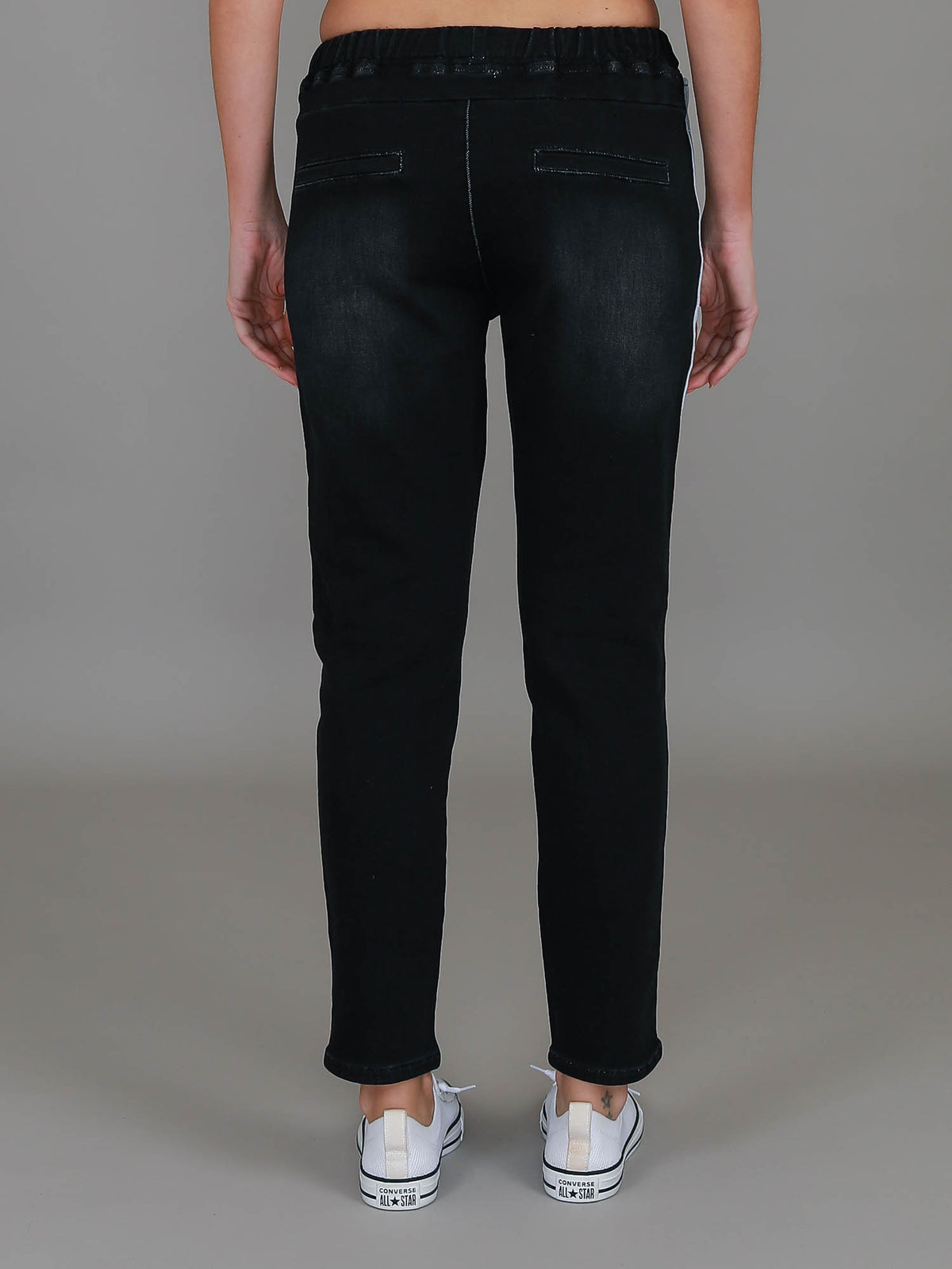 black stretch denim