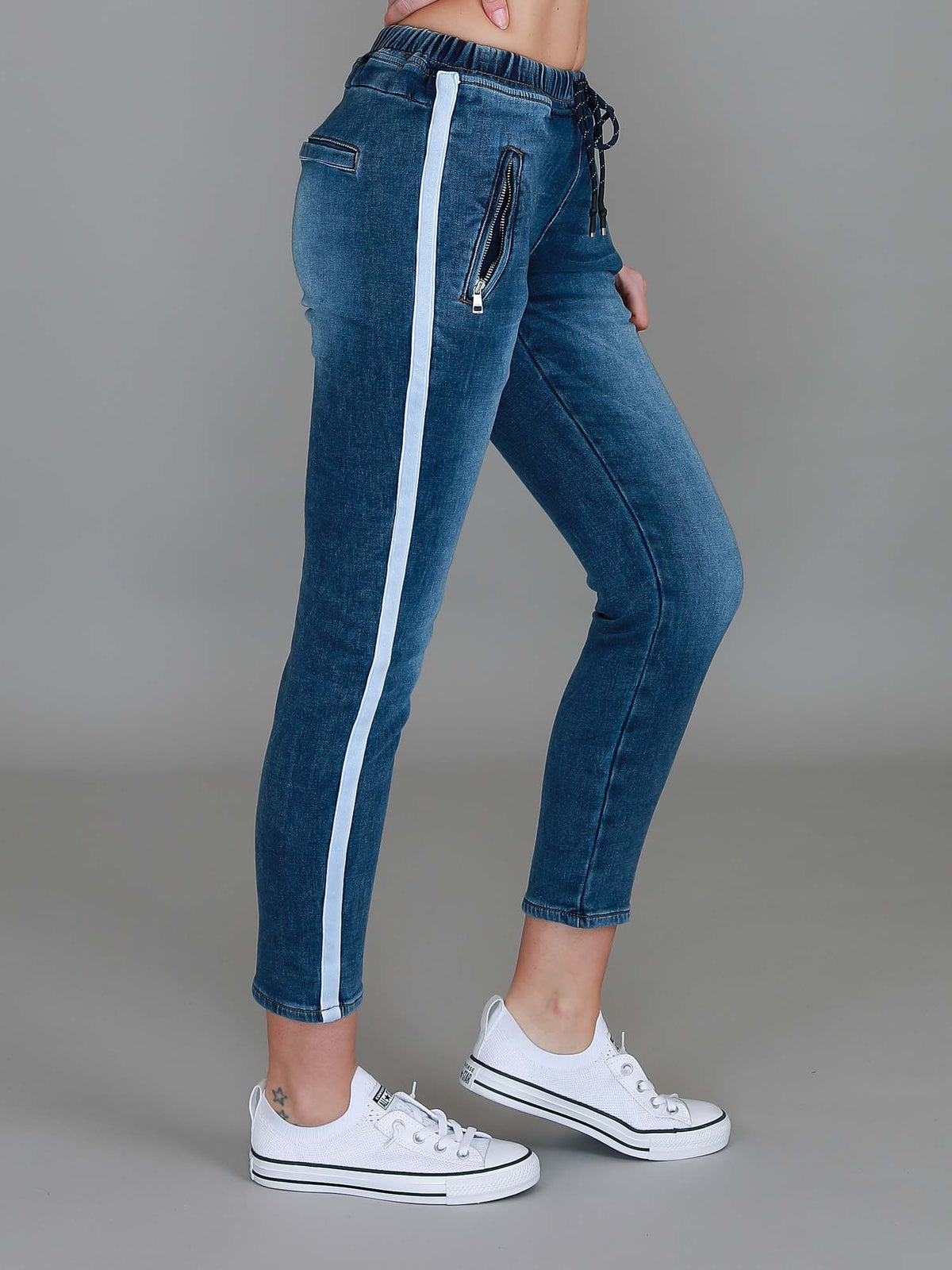 cuffed jogger jeans