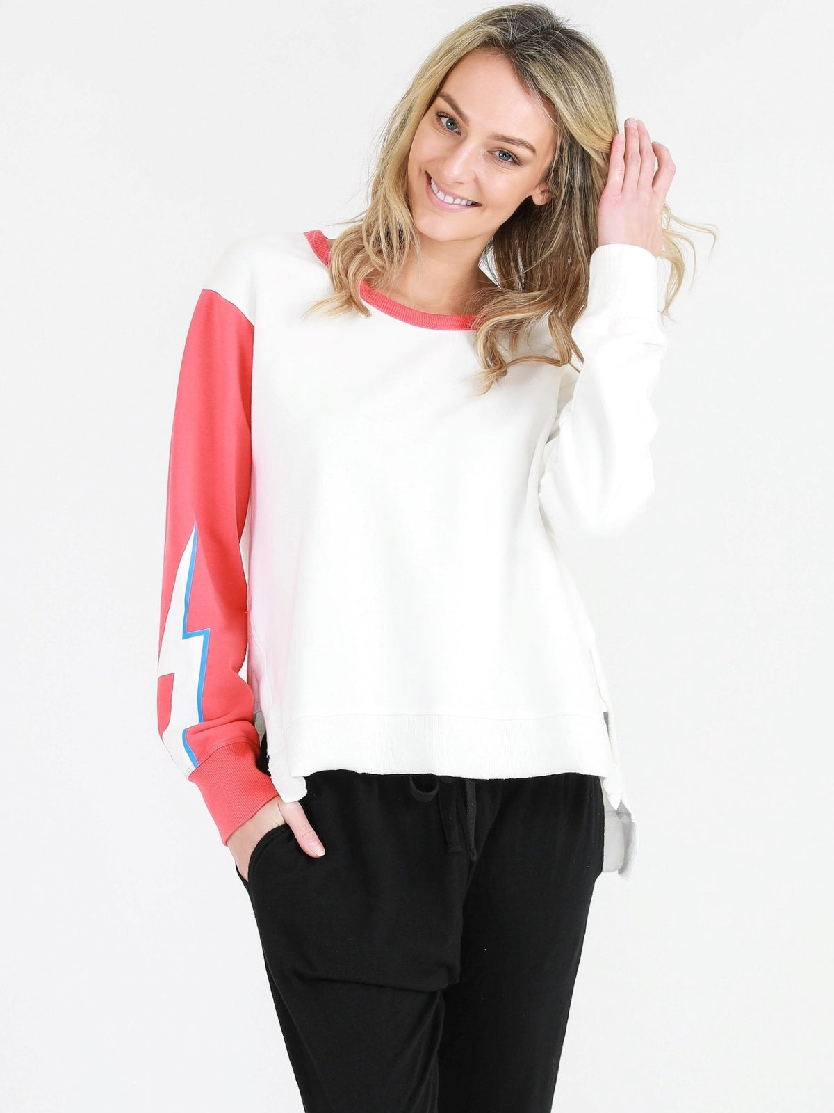 white crew neck sweatshirt #color_white