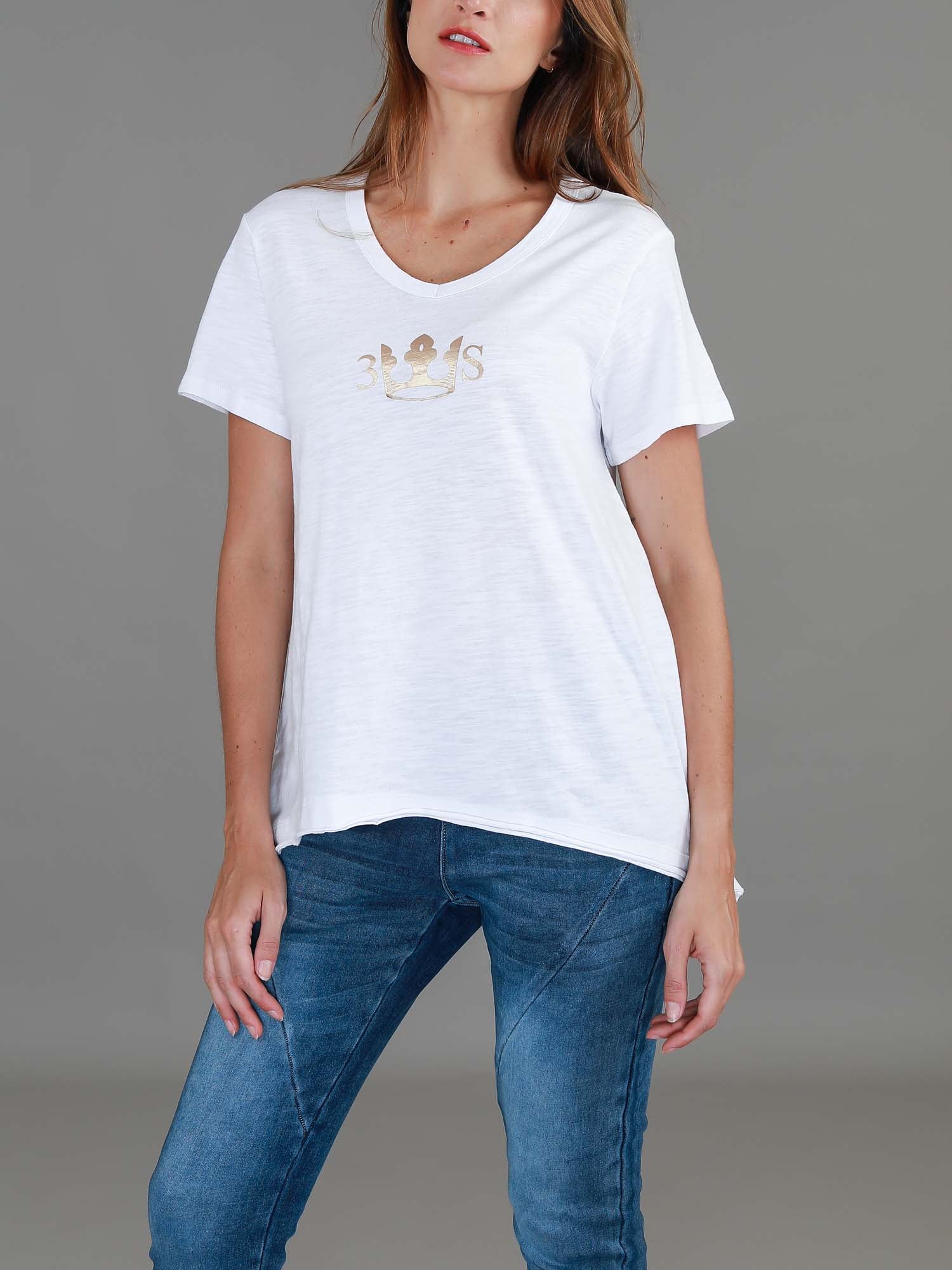 basic v neck t shirt #color_white