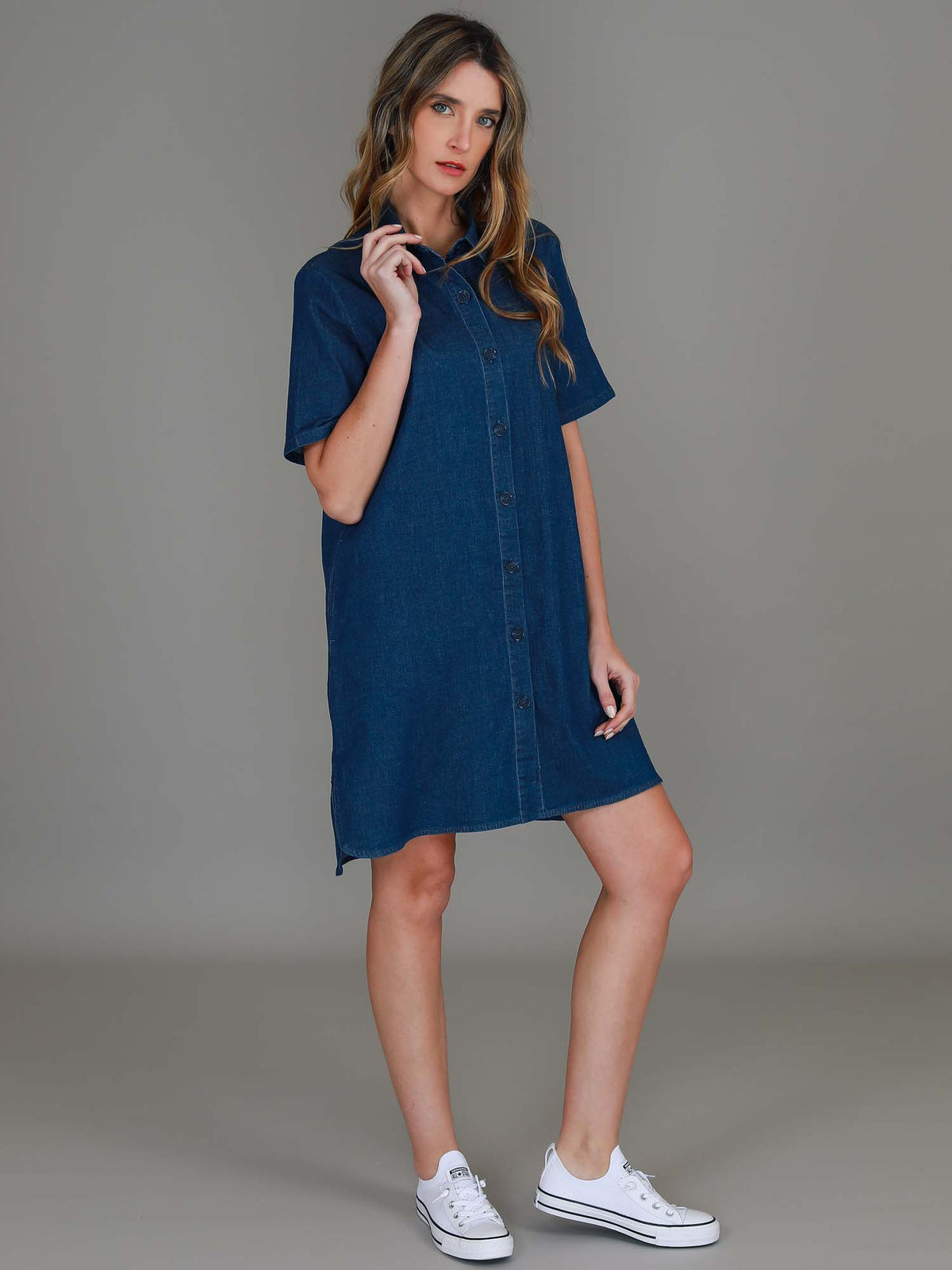 collared shirt dress