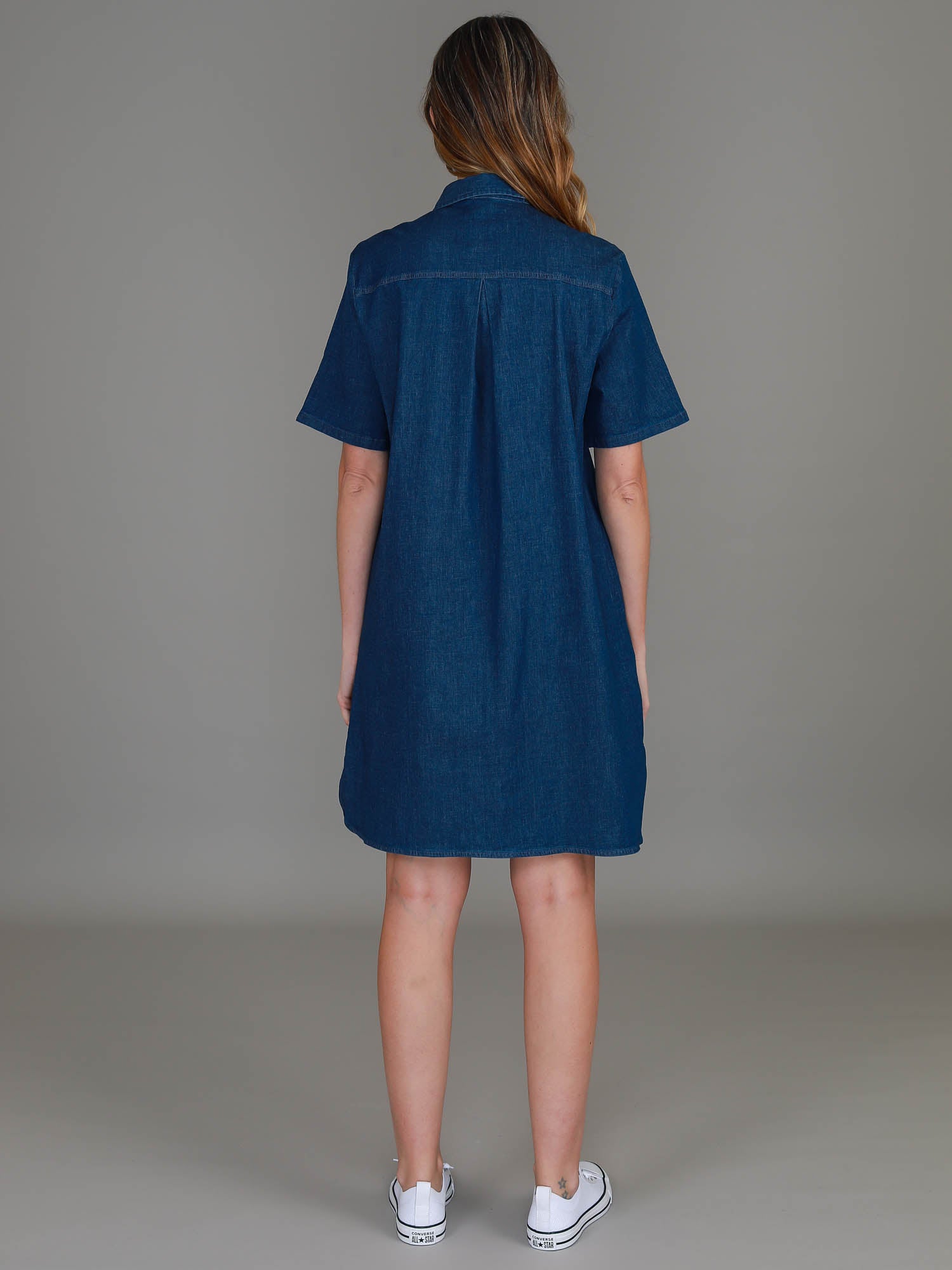 ladies navy dress #color_jean blue