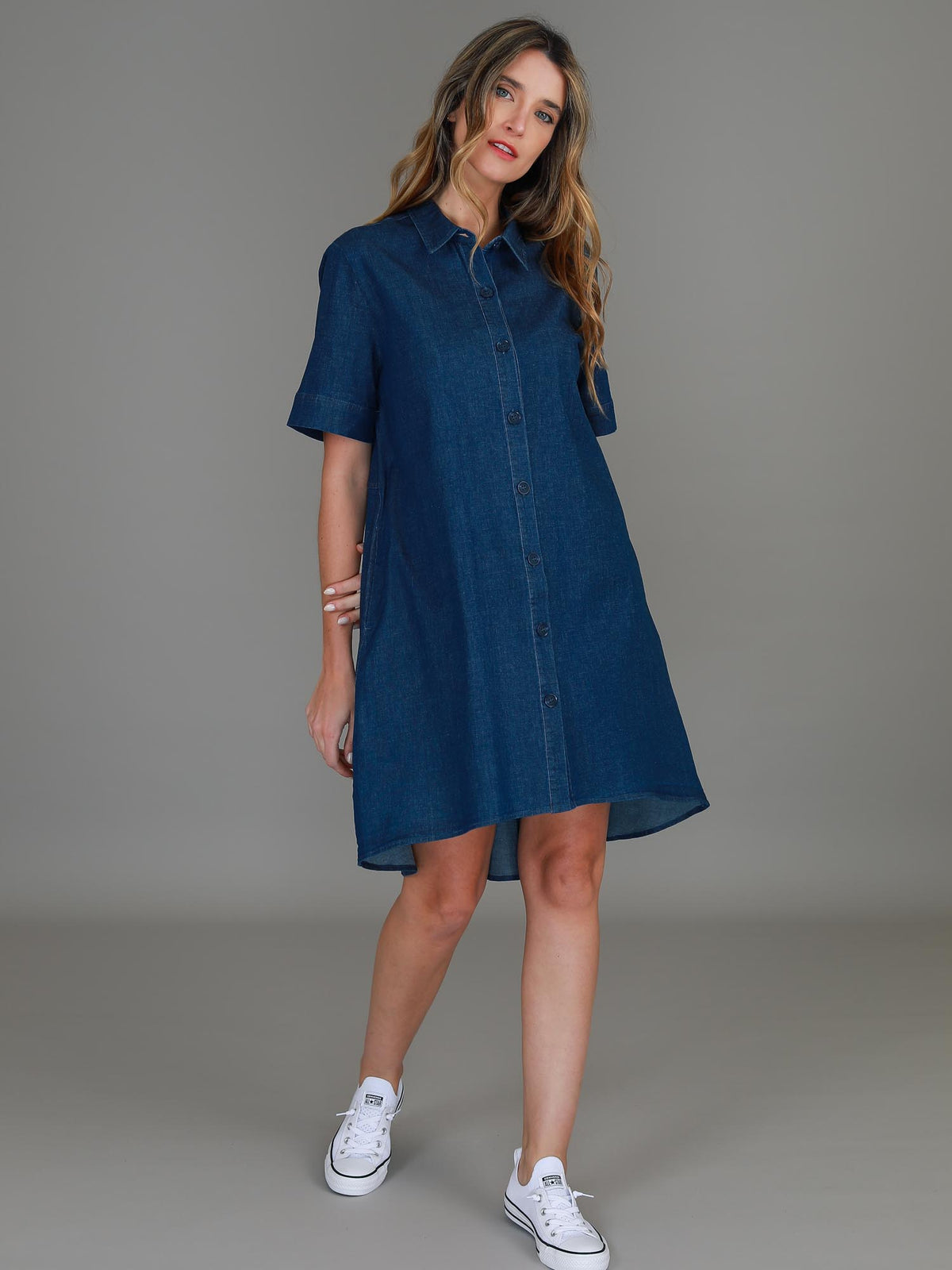 jean blue shirt dress