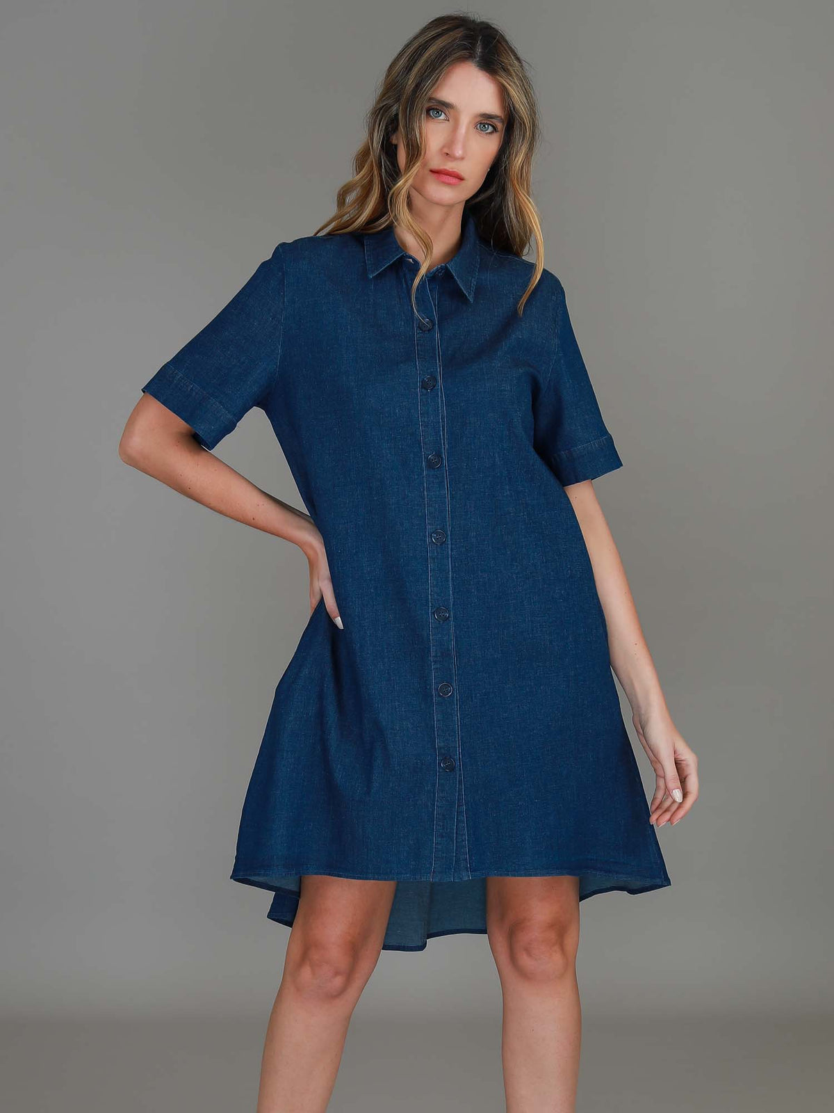 Thelma Denim Shirt Dress
