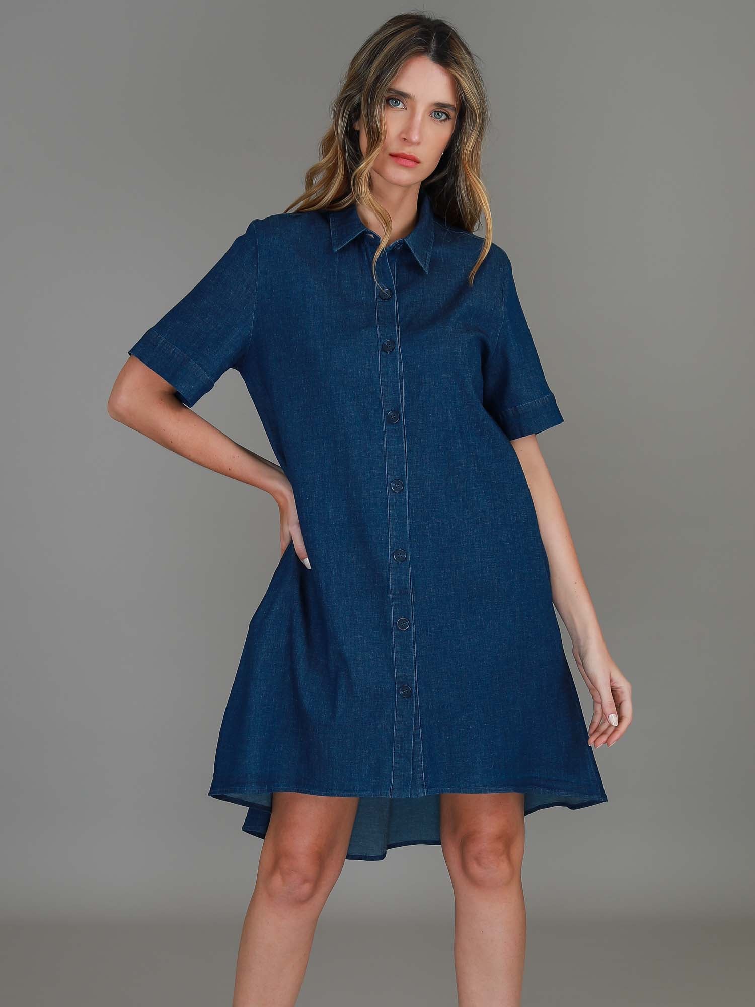dark denim dress #color_jean blue