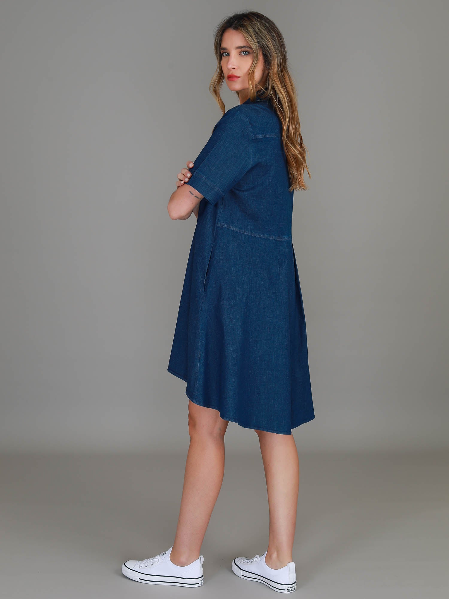 denim dresses for older ladies #color_jean blue