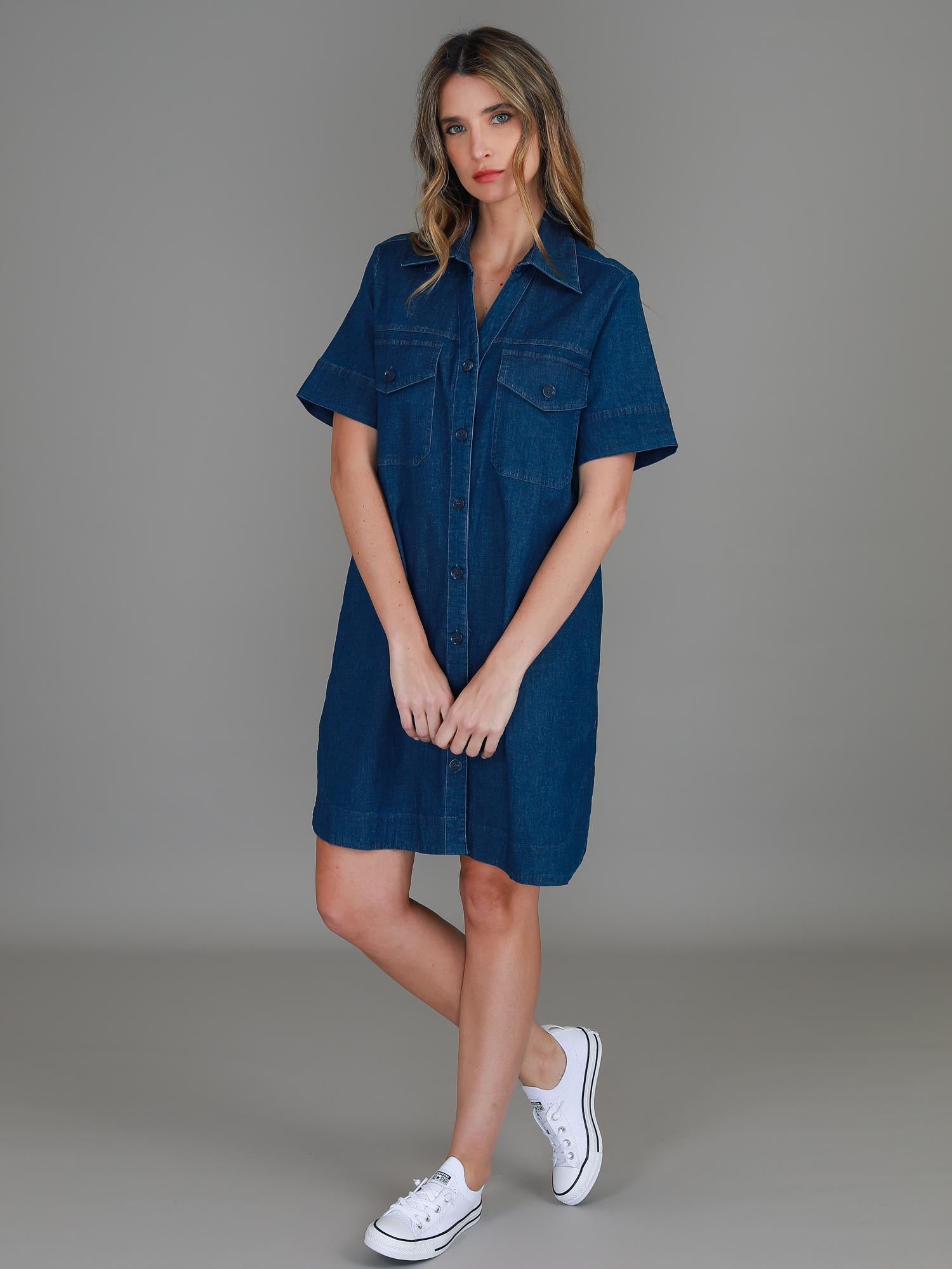 jean dress for women #color_jean blue