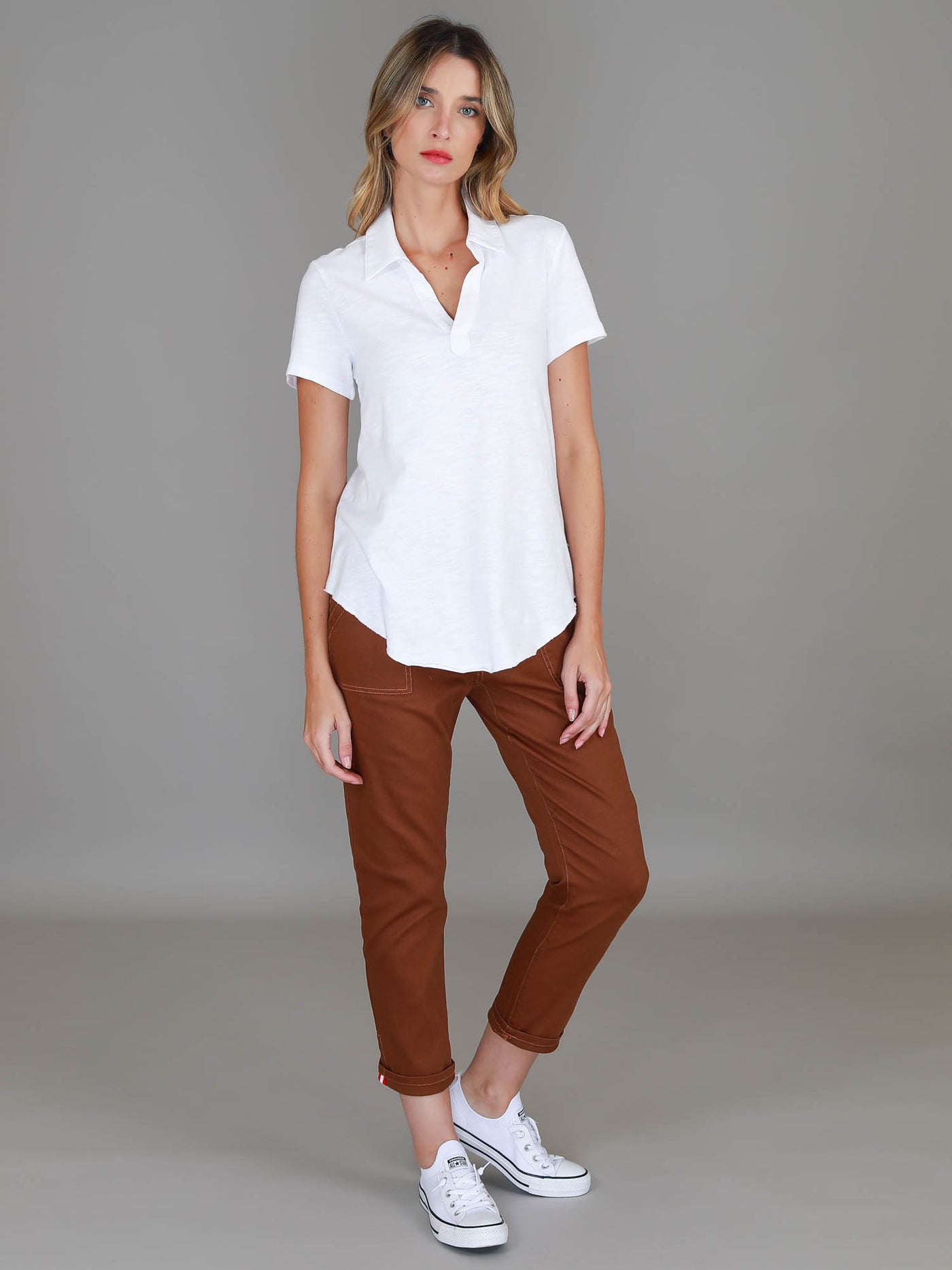 Danielle Polo Curve Hem T Shirt