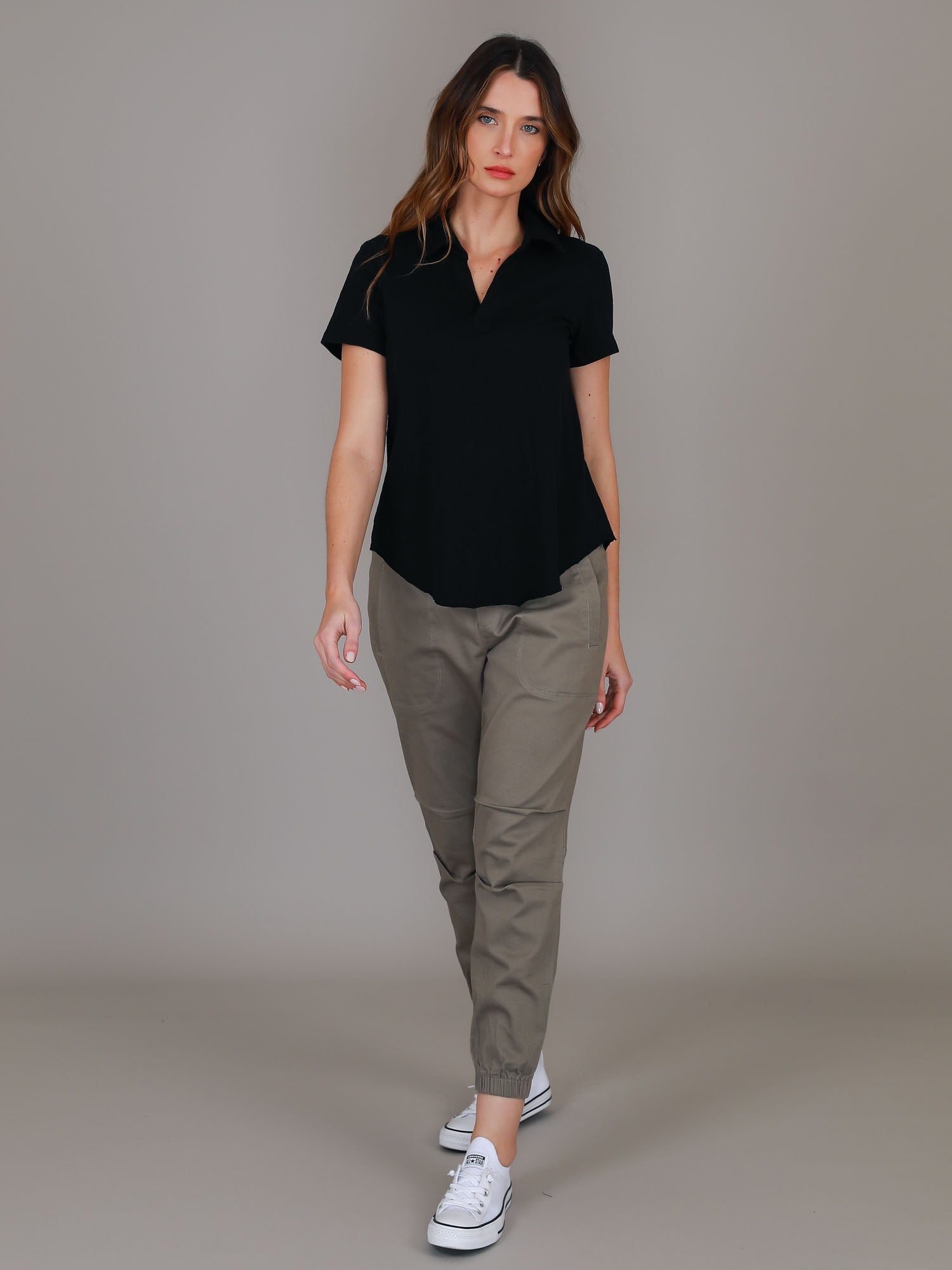 black polo tee #color_black