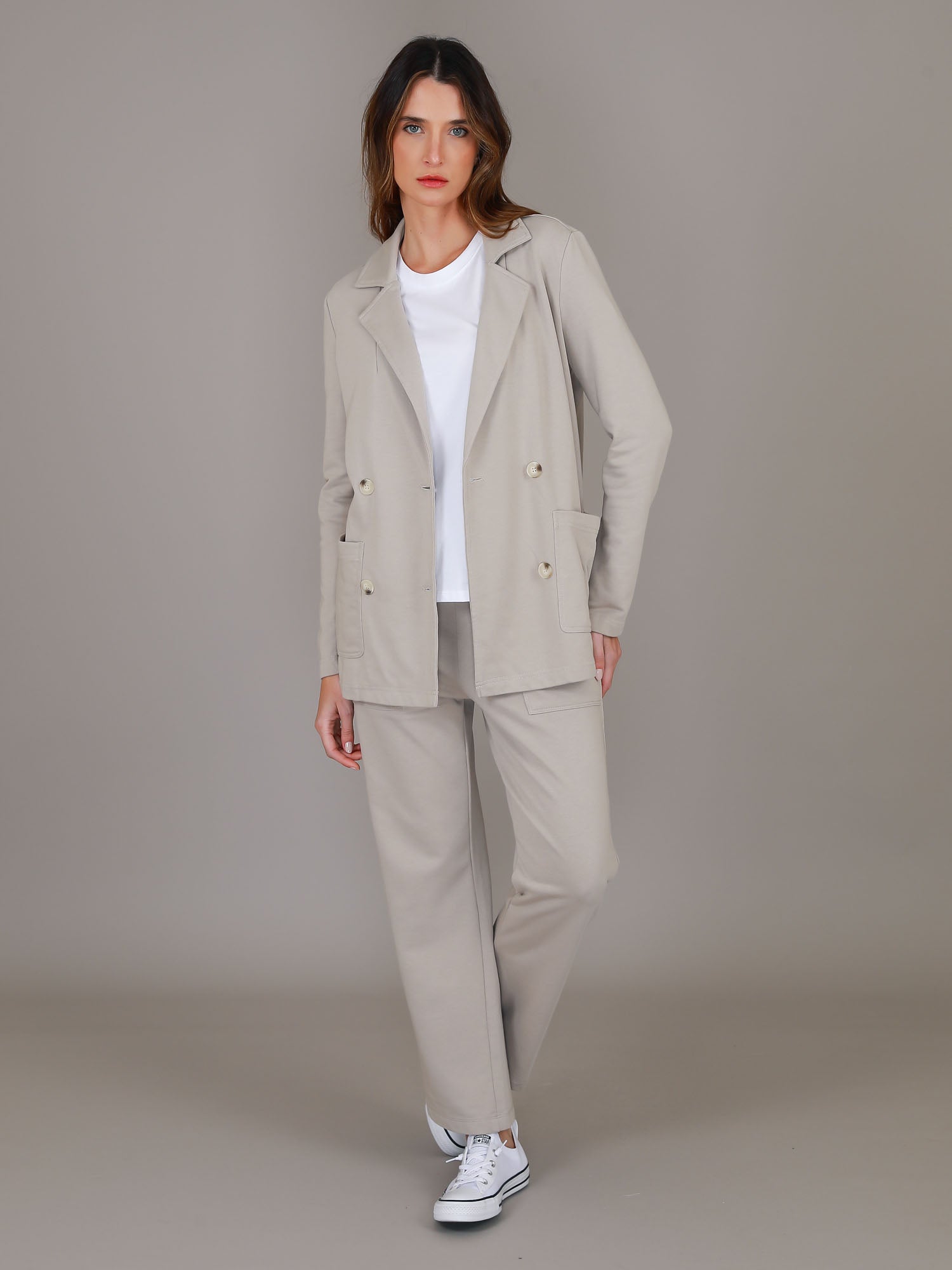 womens cream blazer #color_angora