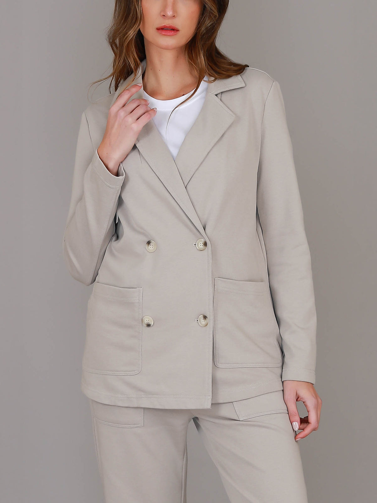 ladies beige blazer #color_angora