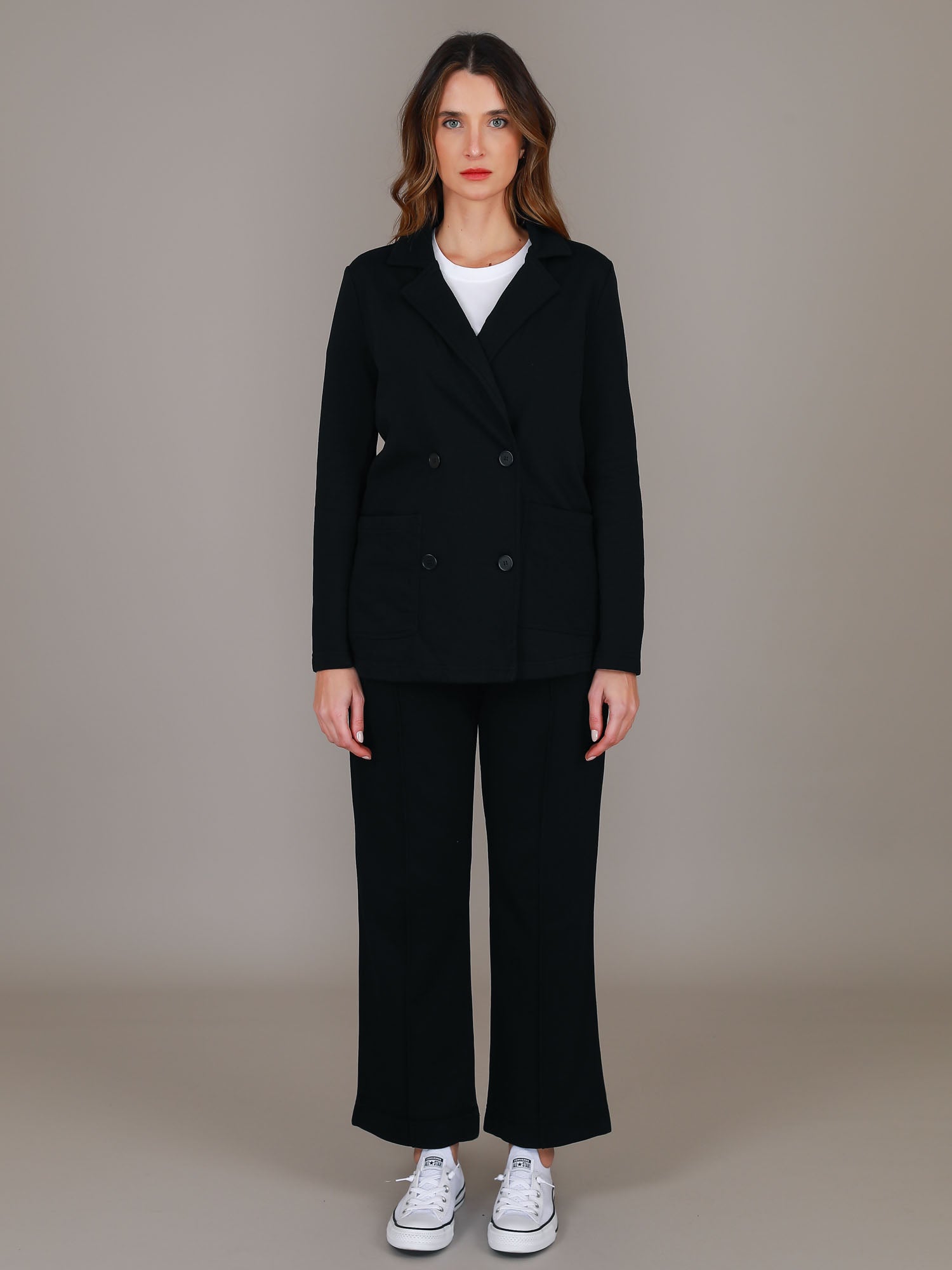 womens black blazer #color_black