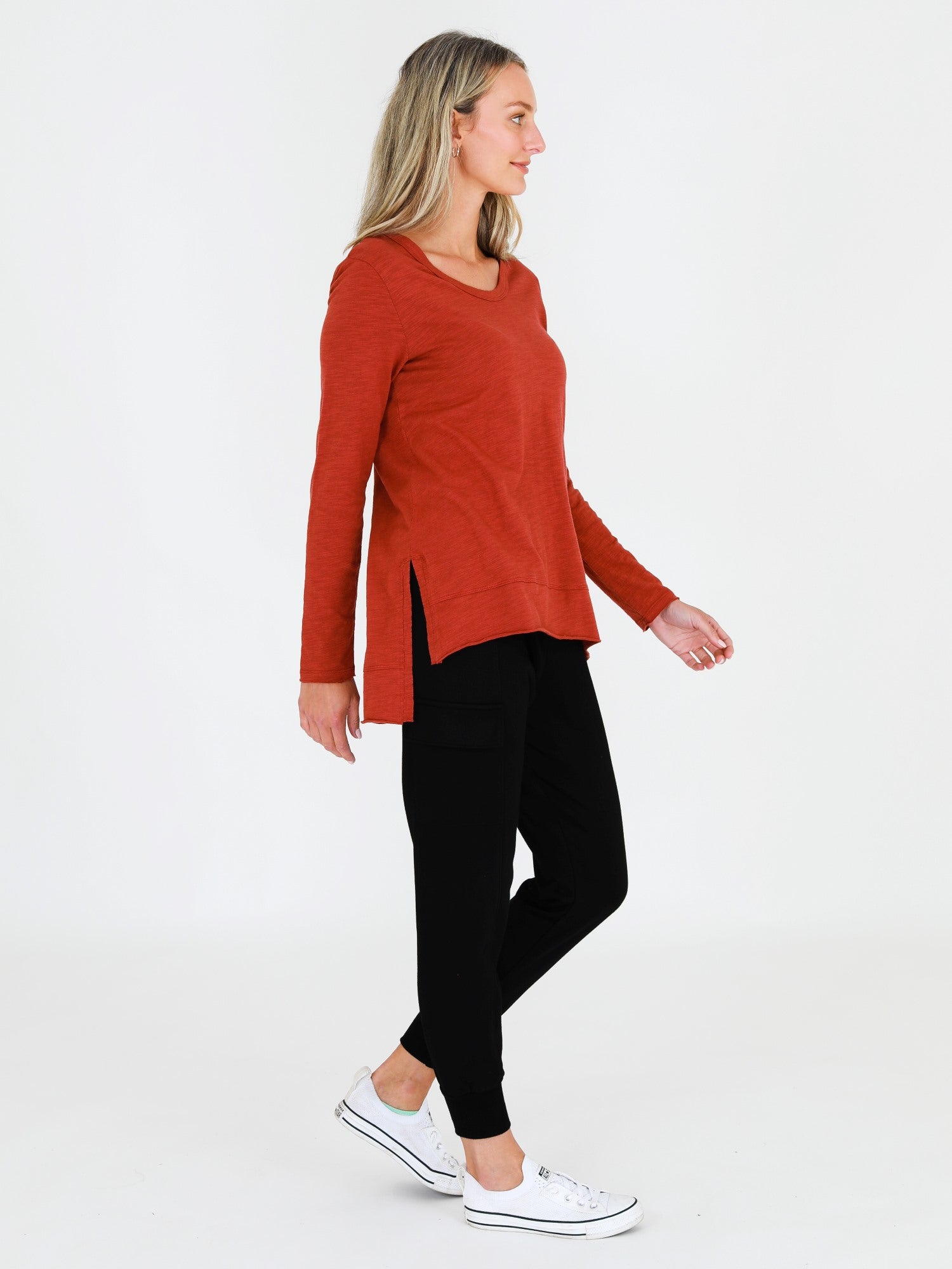 womens red shirt #color_lava