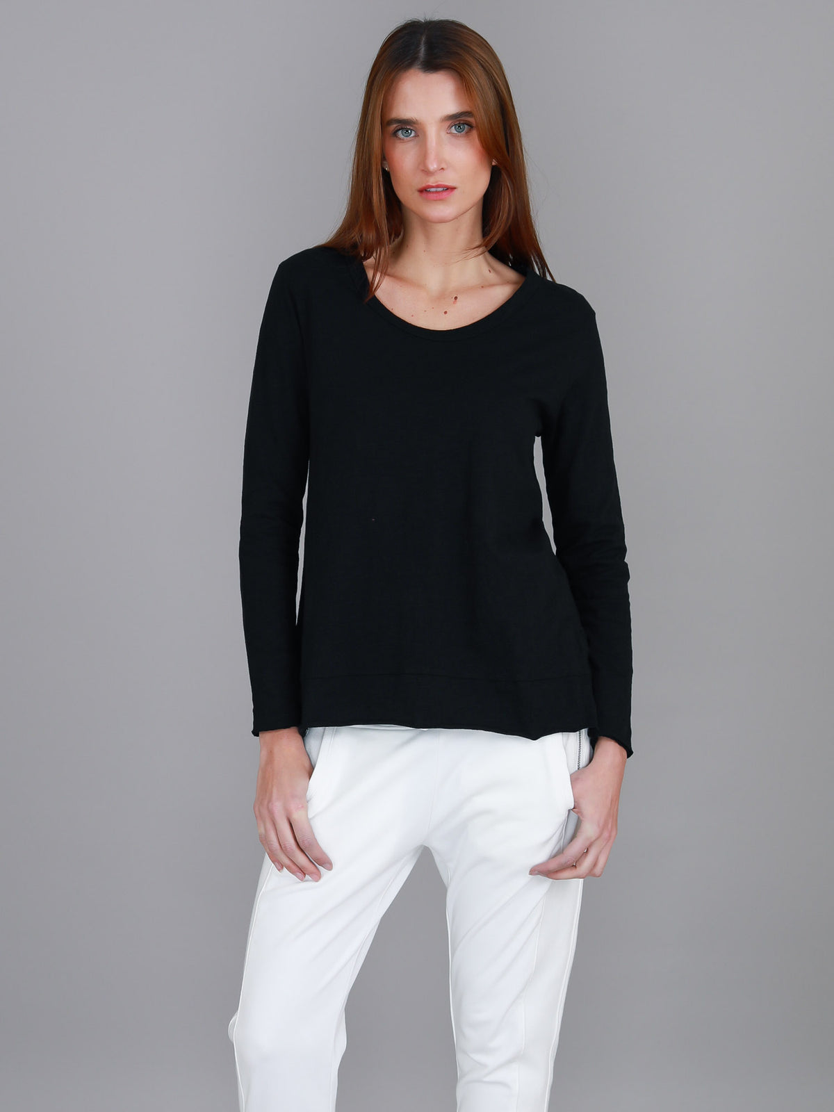 black long sleeve tee women