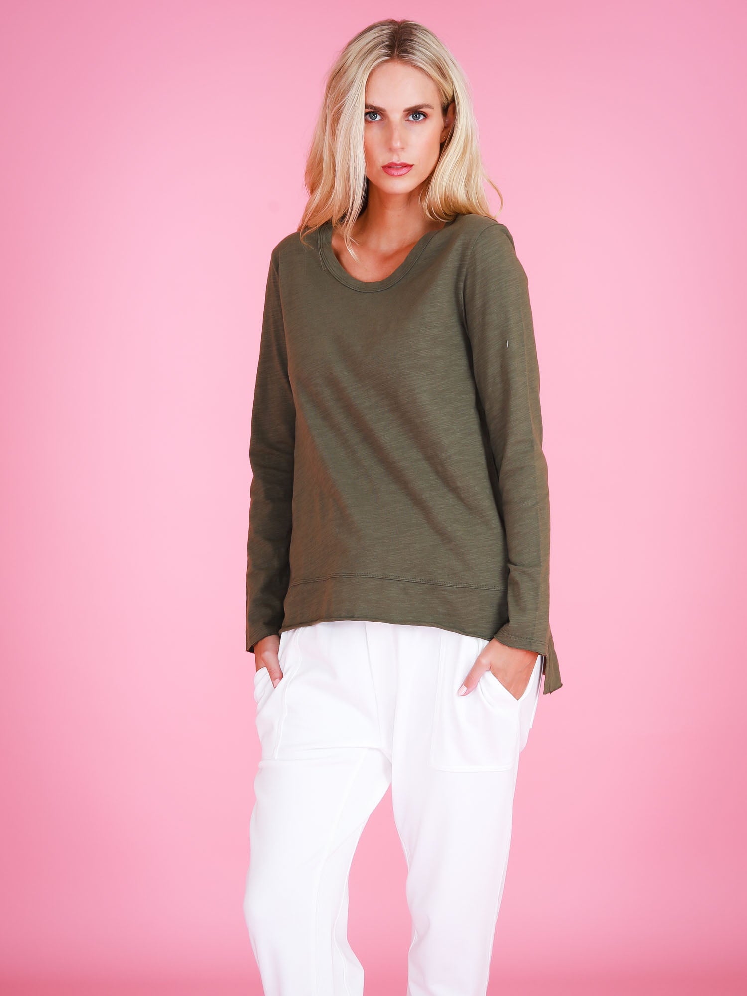 womens long tee shirts #color_khaki