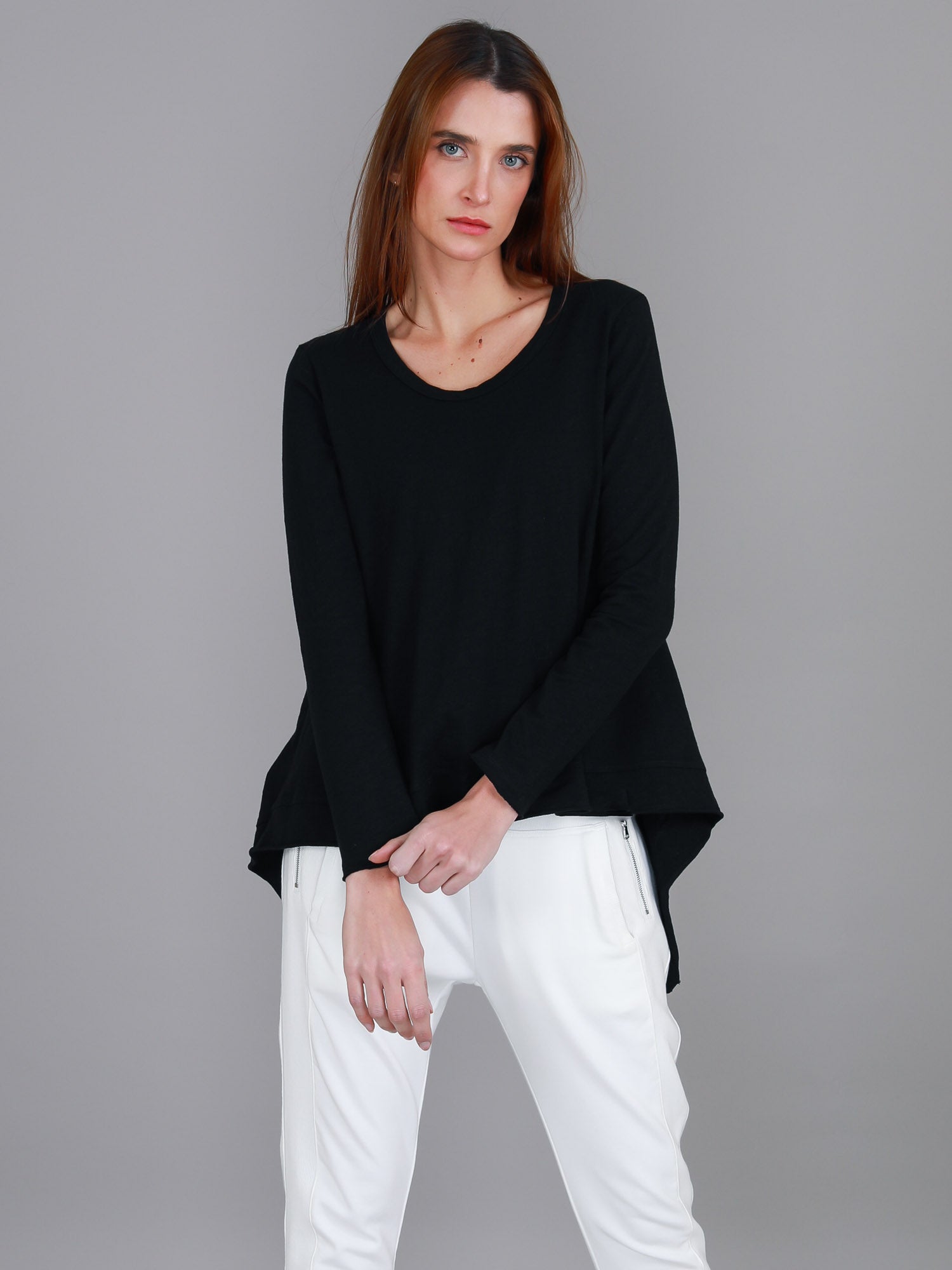 black asymmetrical top #color_black