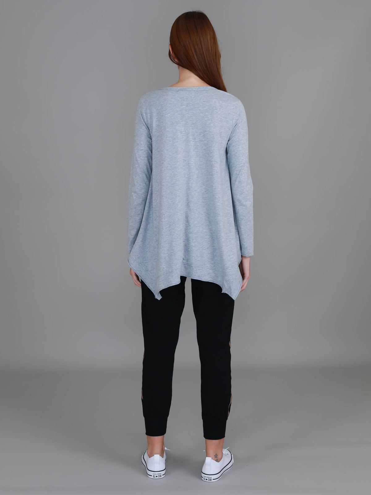 grey marle longline asymmetric tee