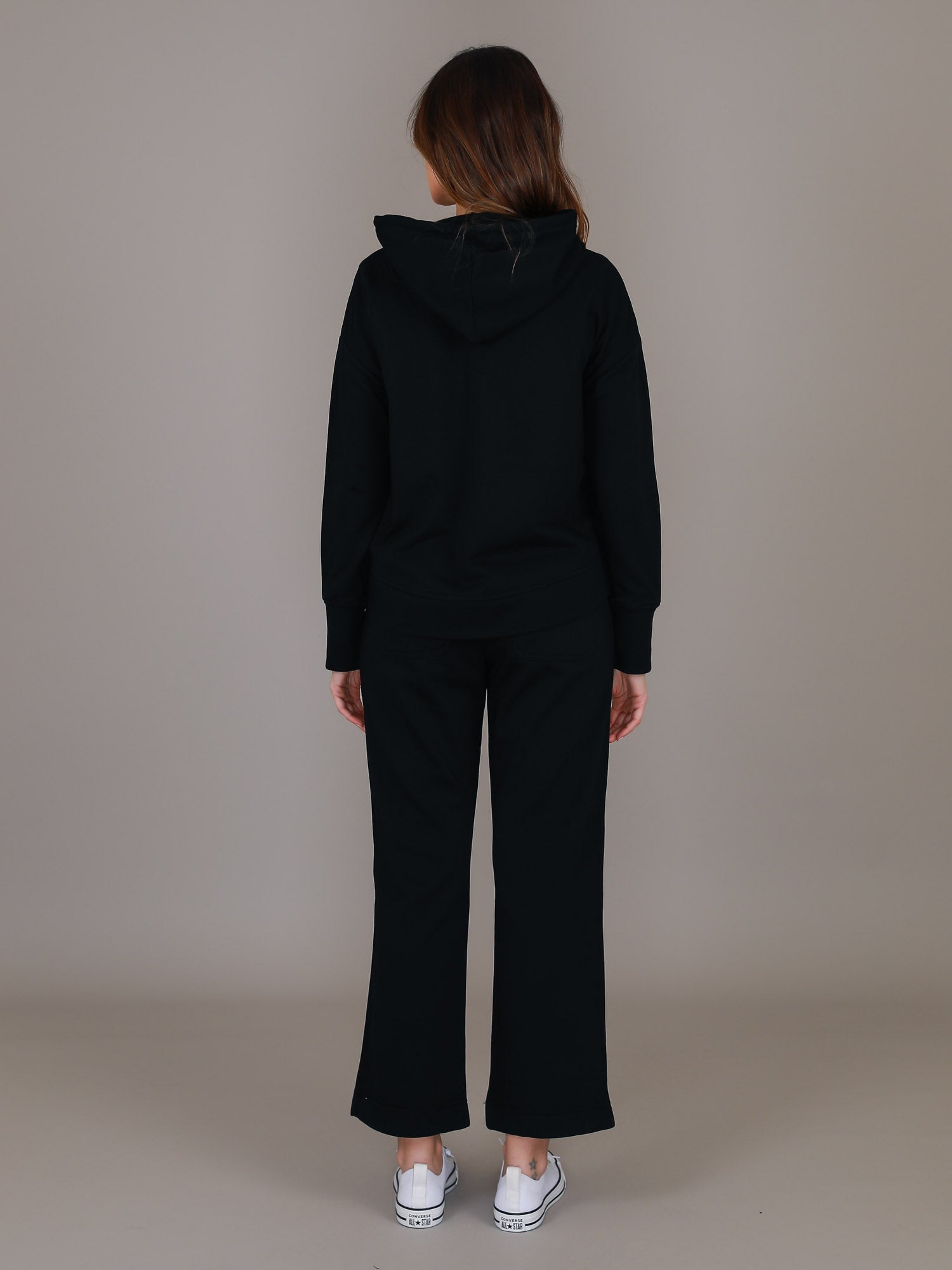black cotton zip hoodie #color_black