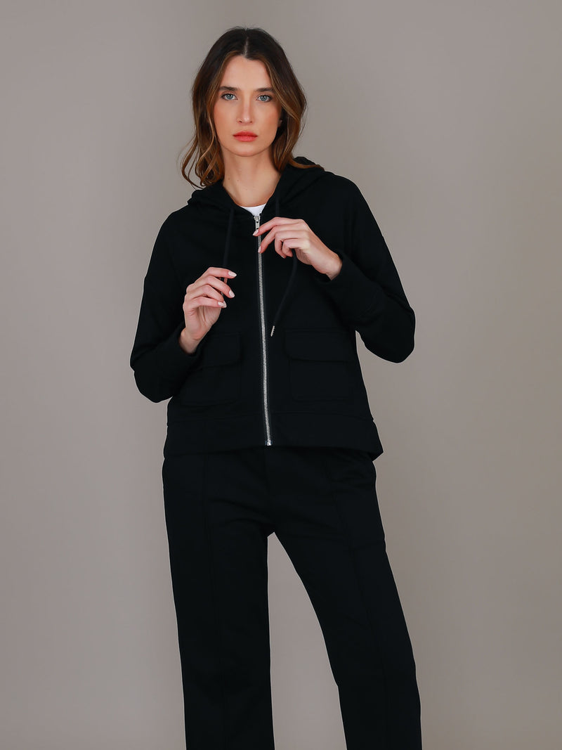 black zip up jacket women #color_black