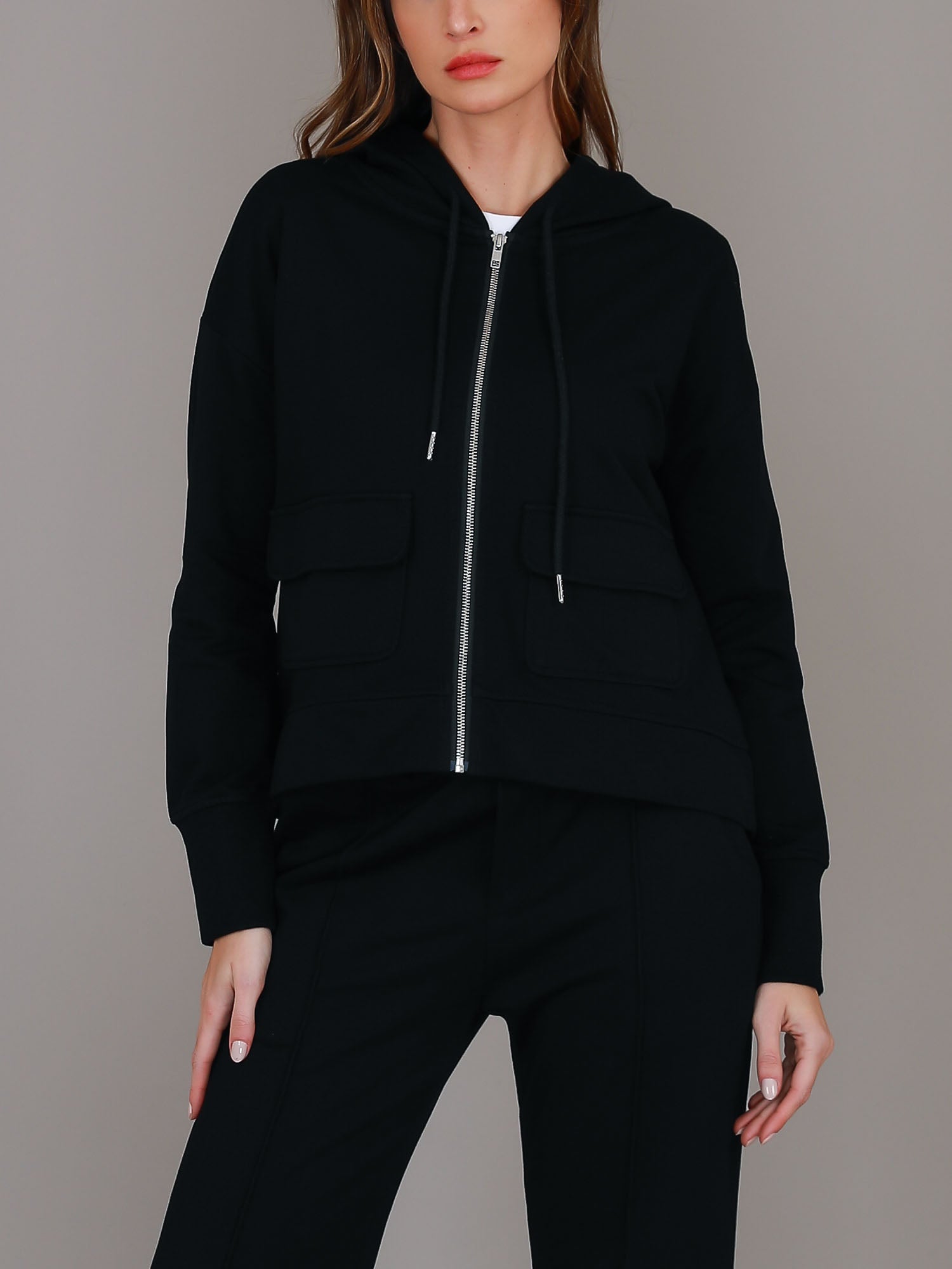 black hoodie jacket women #color_black