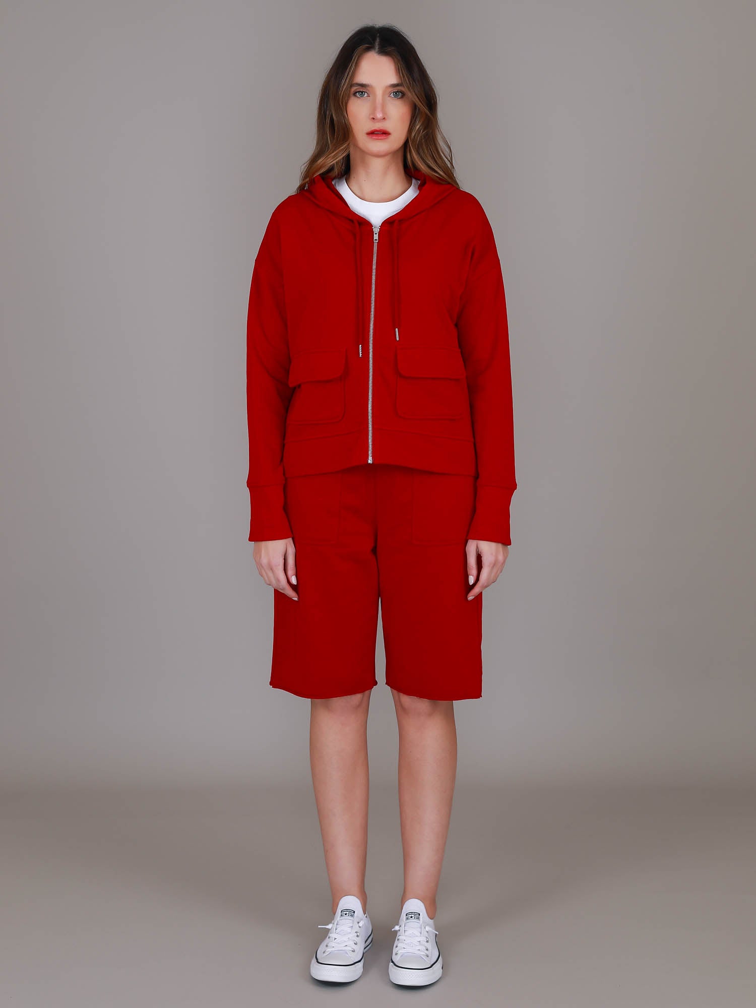 red zip up hoodie #color_rio red