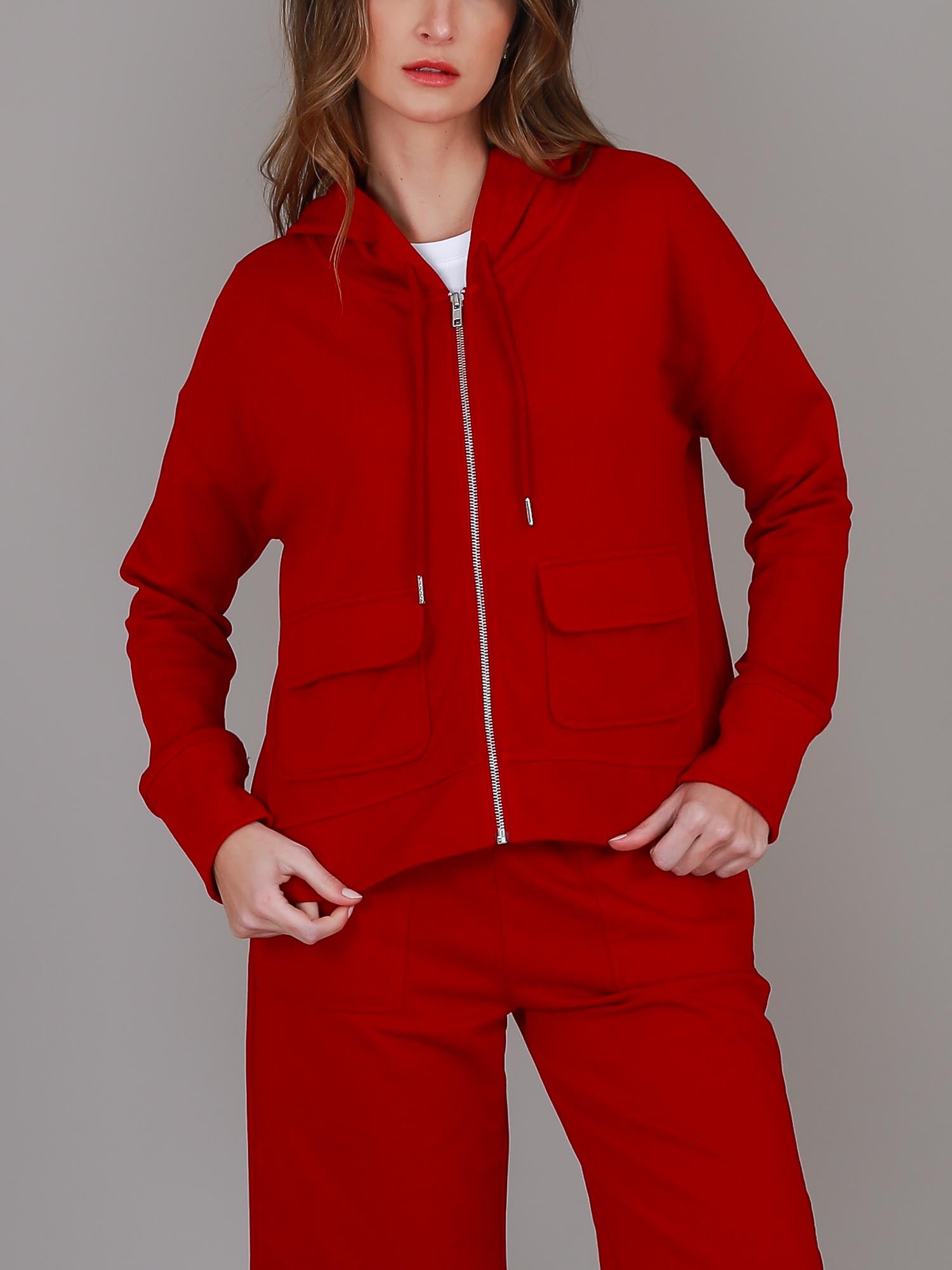 womens red zip hoodie #color_rio red